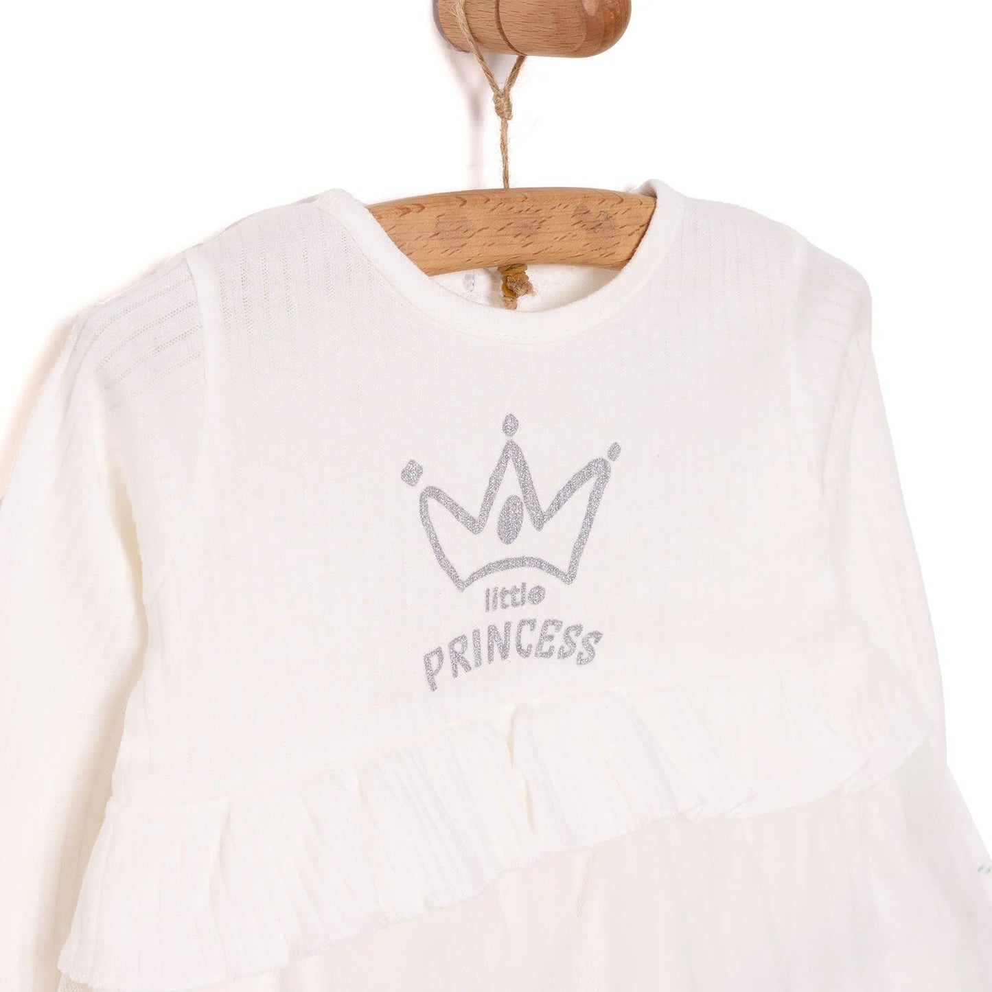 HelloBaby Little Life Newborn Girl Dress - Ecru - mezetto ebebek ebebek