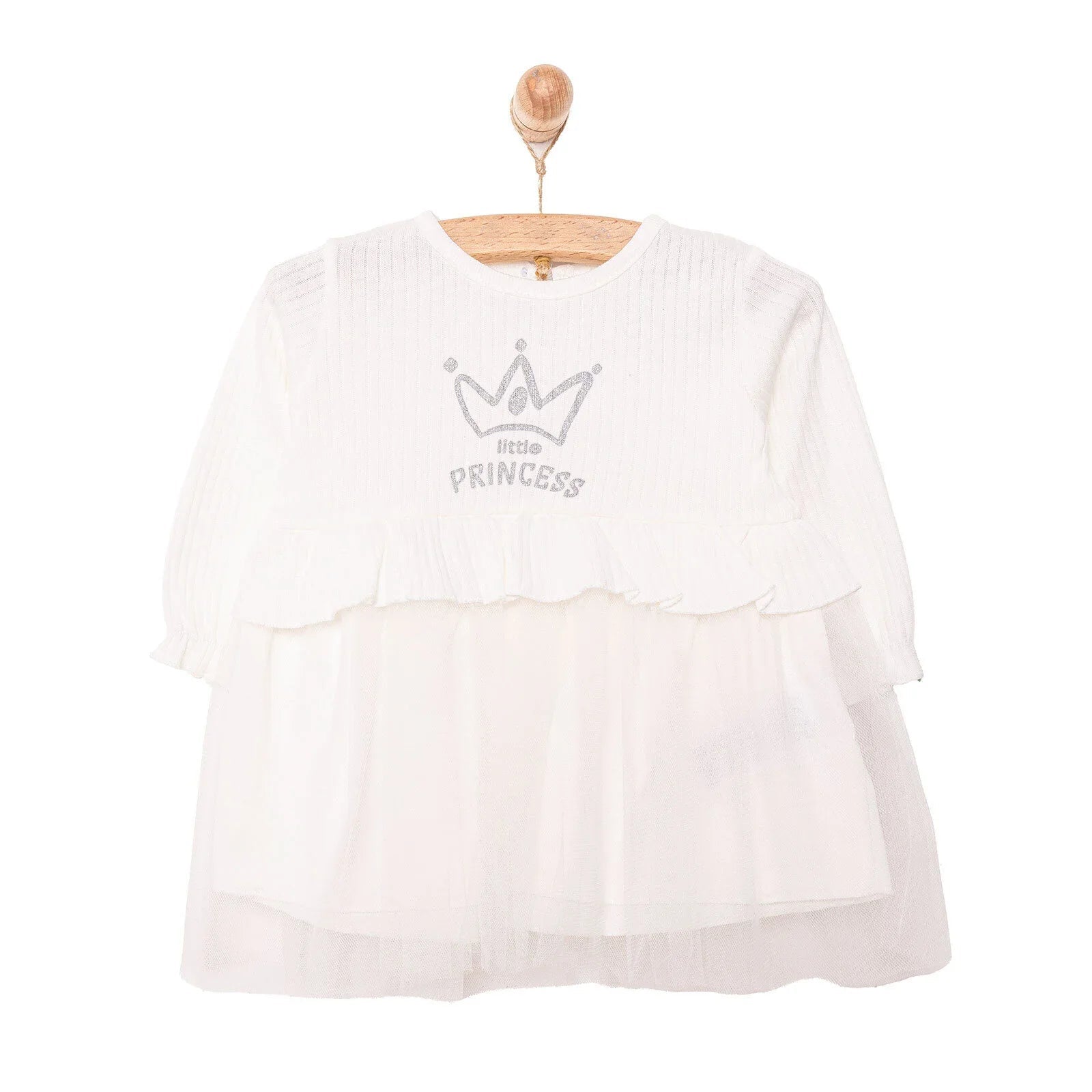 HelloBaby Little Life Newborn Girl Dress - Ecru - mezetto ebebek ebebek