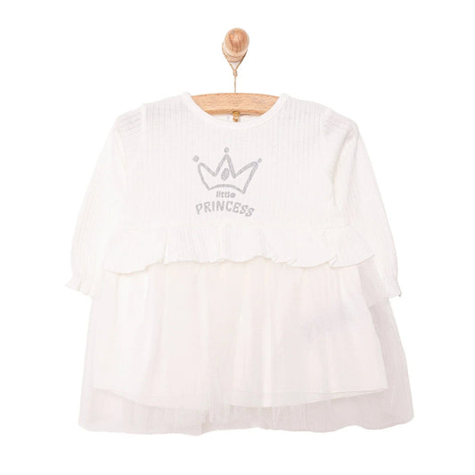 HelloBaby Little Life Newborn Girl Dress - Ecru - mezetto ebebek ebebek