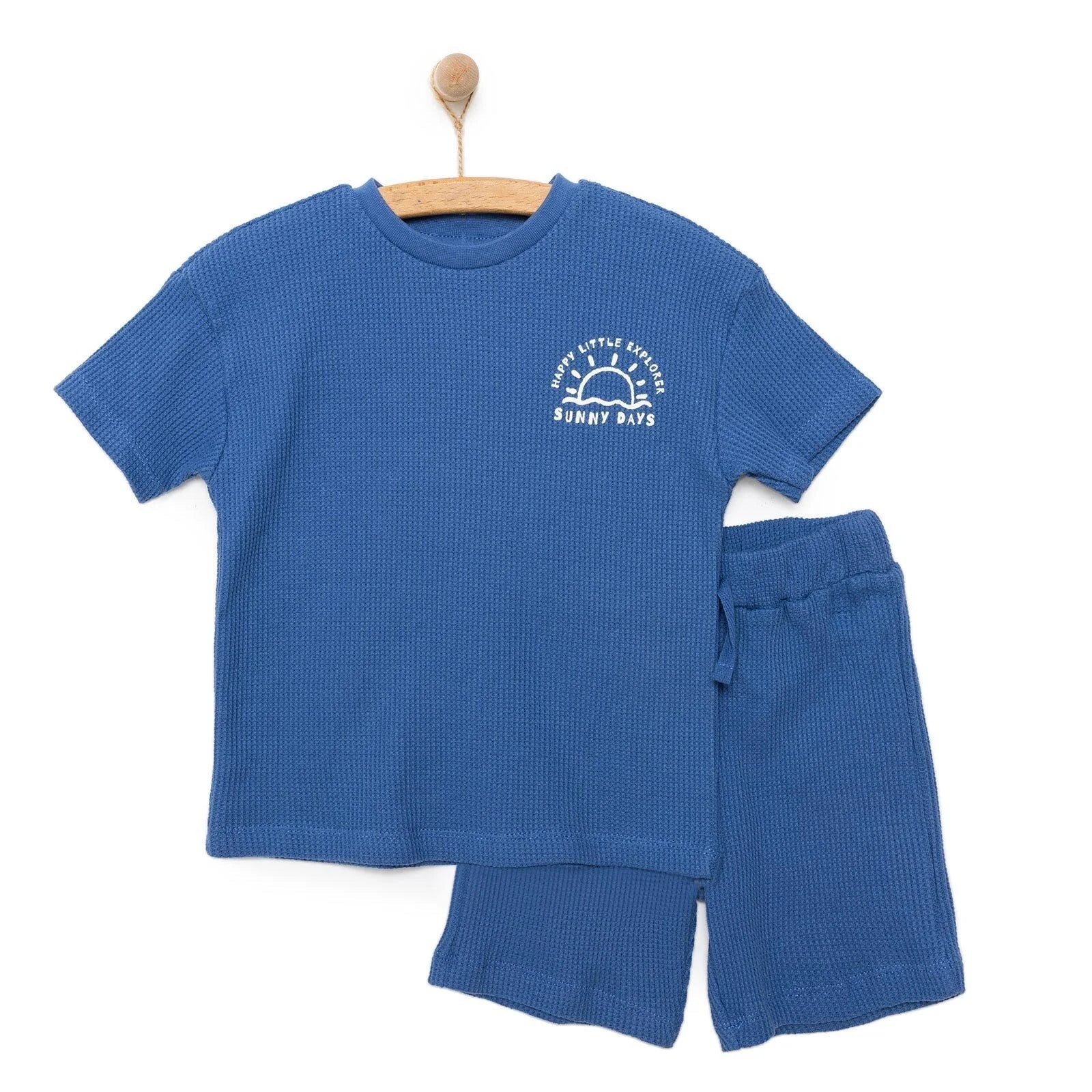 HelloBaby Little Sailor Boy Tshirt - Short - Blue - mezetto ebebek ebebek