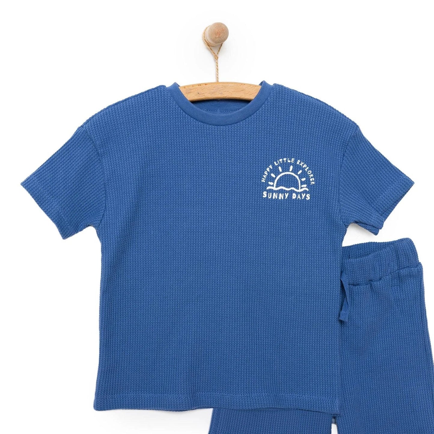 HelloBaby Little Sailor Boy Tshirt - Short - Blue - mezetto ebebek ebebek