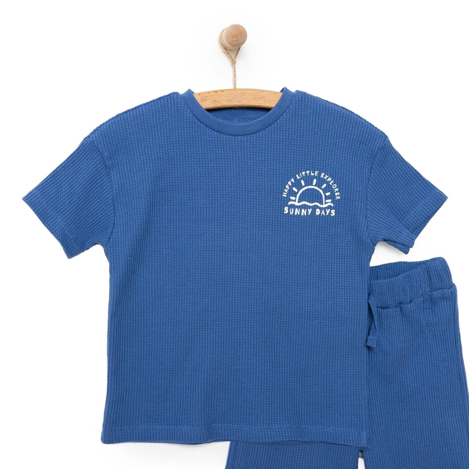 HelloBaby Little Sailor Boy Tshirt - Short - Blue - mezetto ebebek ebebek