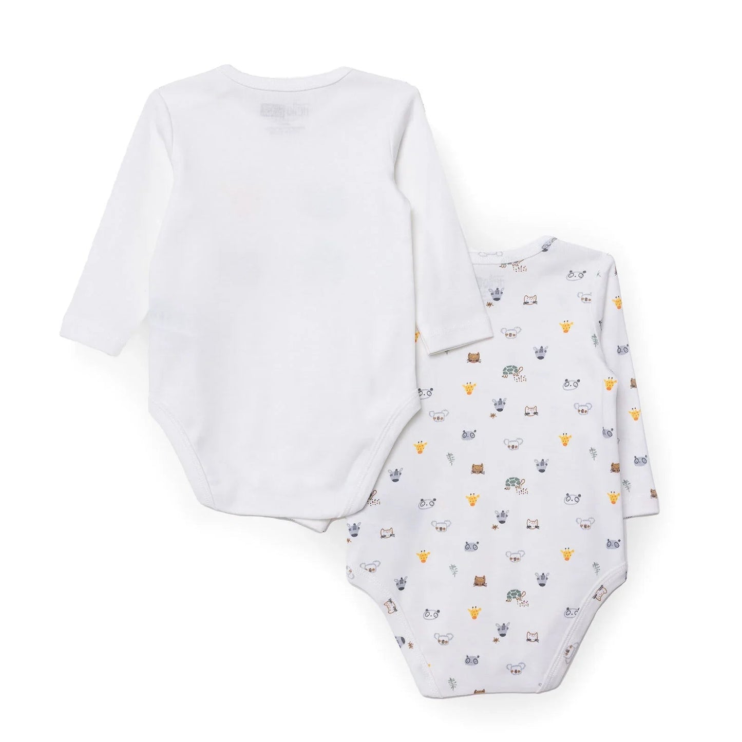 HelloBaby Long Sleeve Body 2 Pack - Ecru - mezetto ebebek ebebek