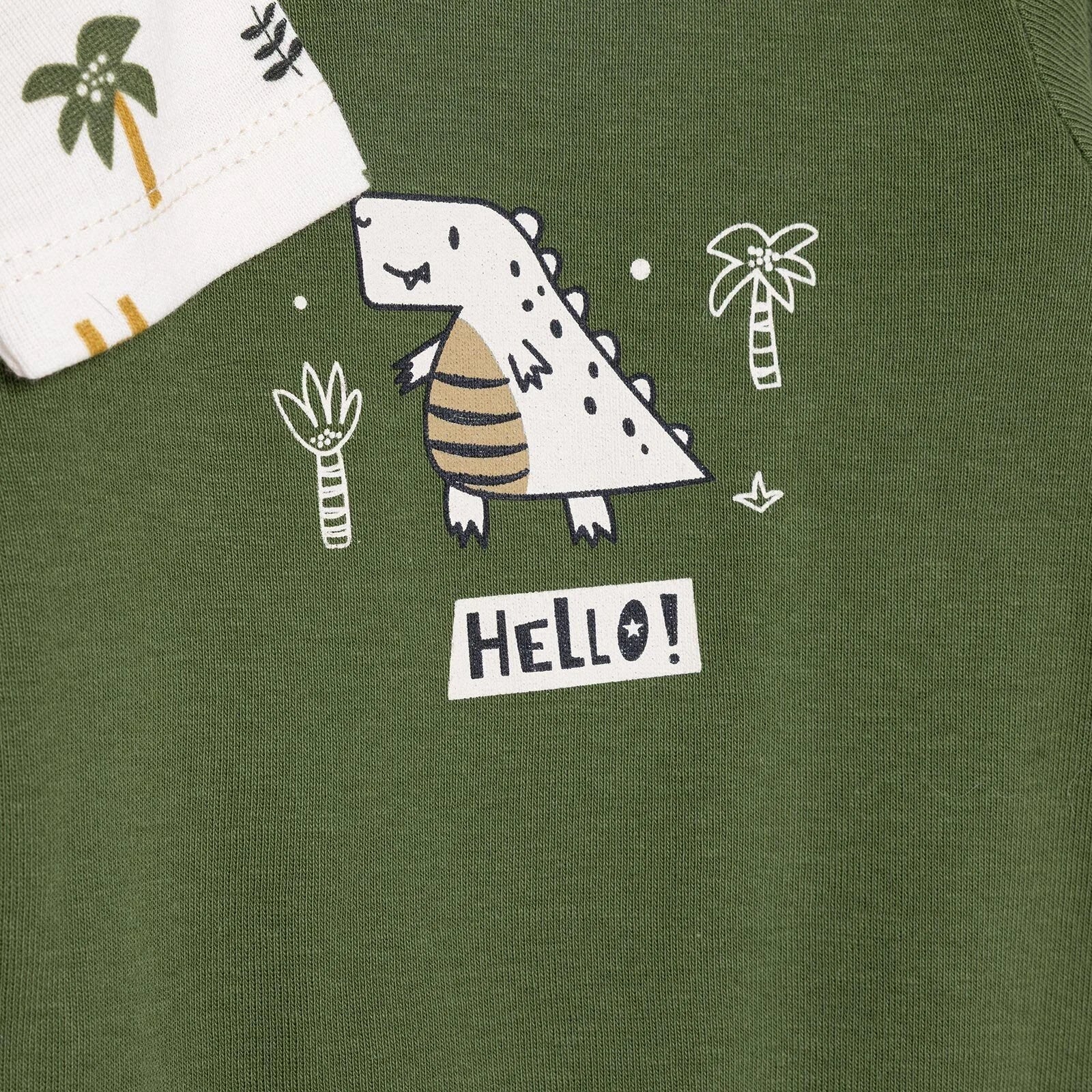 HelloBaby Long Sleeve Body 2 Pack - Khaki - mezetto ebebek ebebek