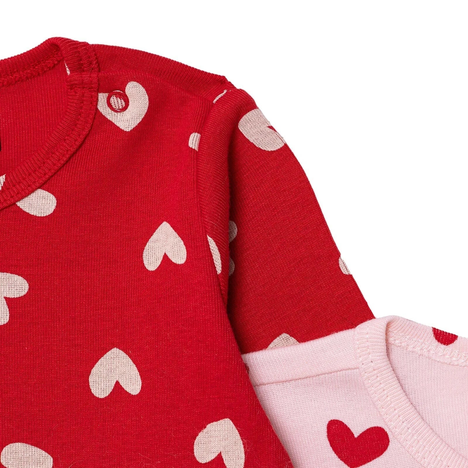 HelloBaby Long Sleeve Body 2 pcs - Red - mezetto ebebek ebebek