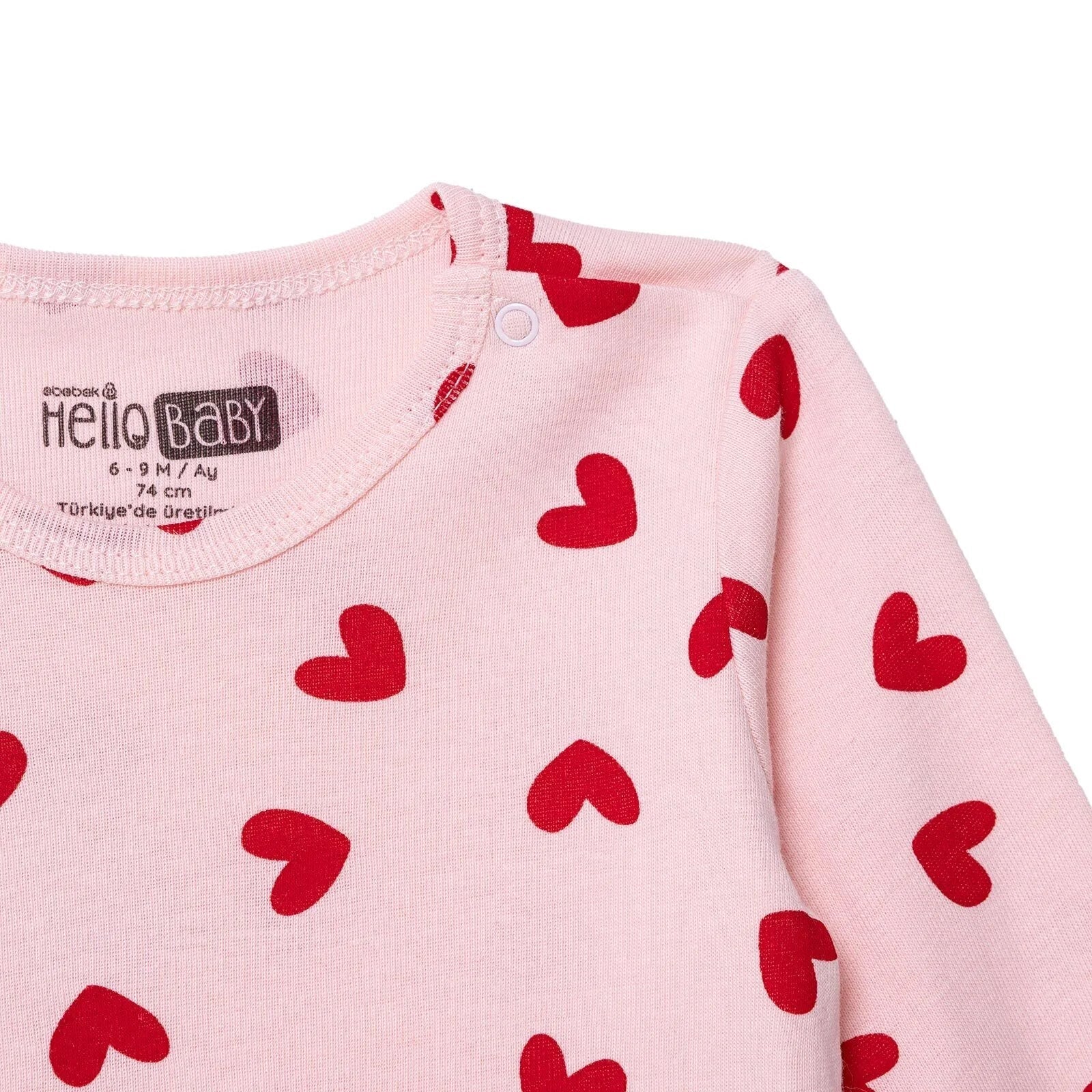 HelloBaby Long Sleeve Body 2 pcs - Red - mezetto ebebek ebebek