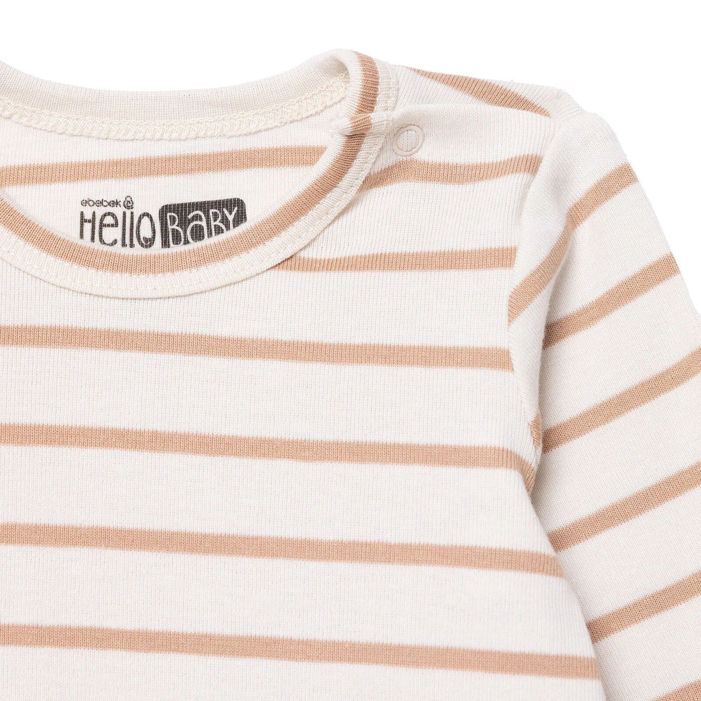 HelloBaby Long Sleeve Body - Beige - mezetto ebebek ebebek