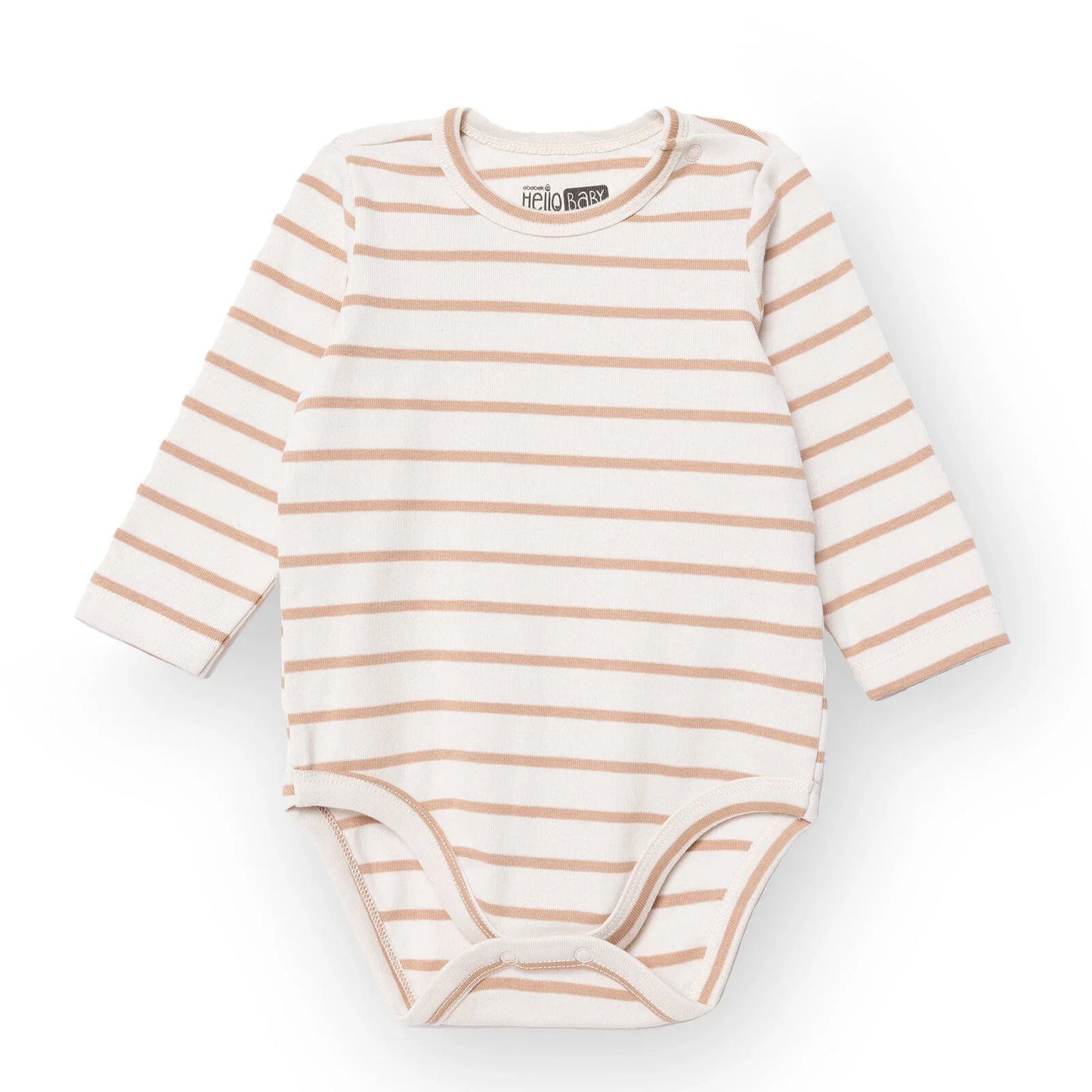 HelloBaby Long Sleeve Body - Beige - mezetto ebebek ebebek