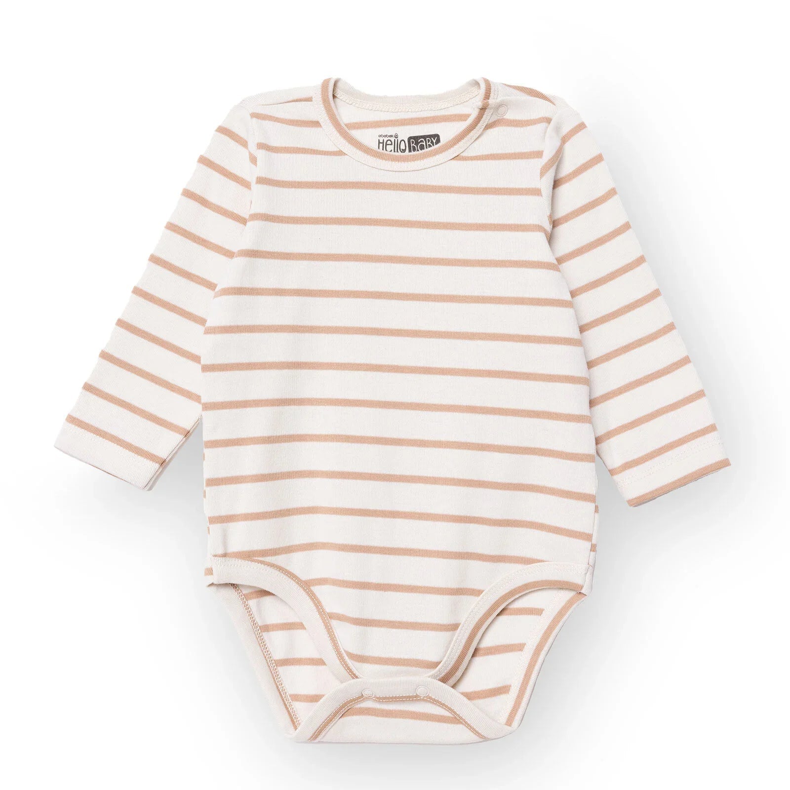 HelloBaby Long Sleeve Body - Beige - mezetto ebebek ebebek
