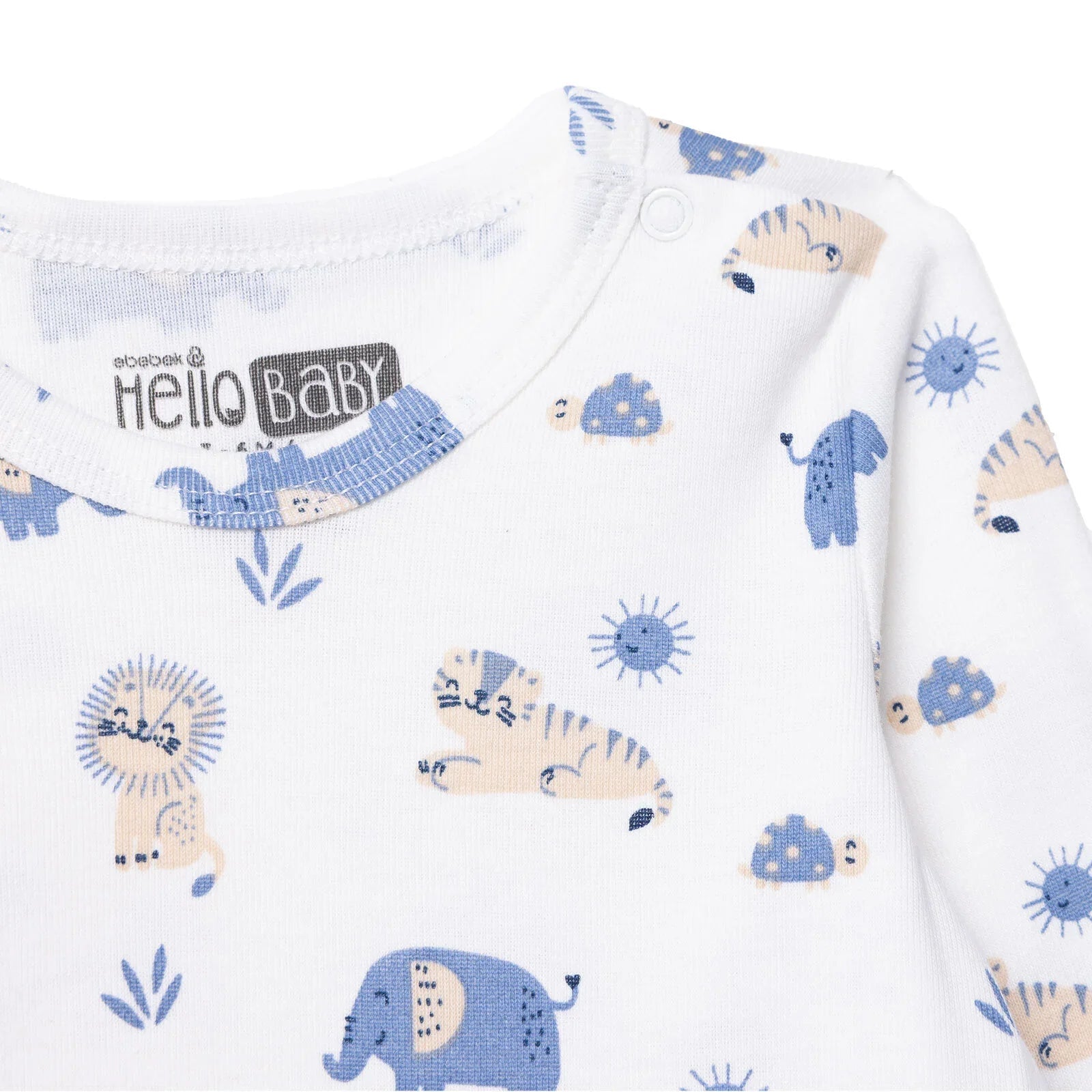 HelloBaby Long Sleeve Body - Ecru - mezetto ebebek ebebek