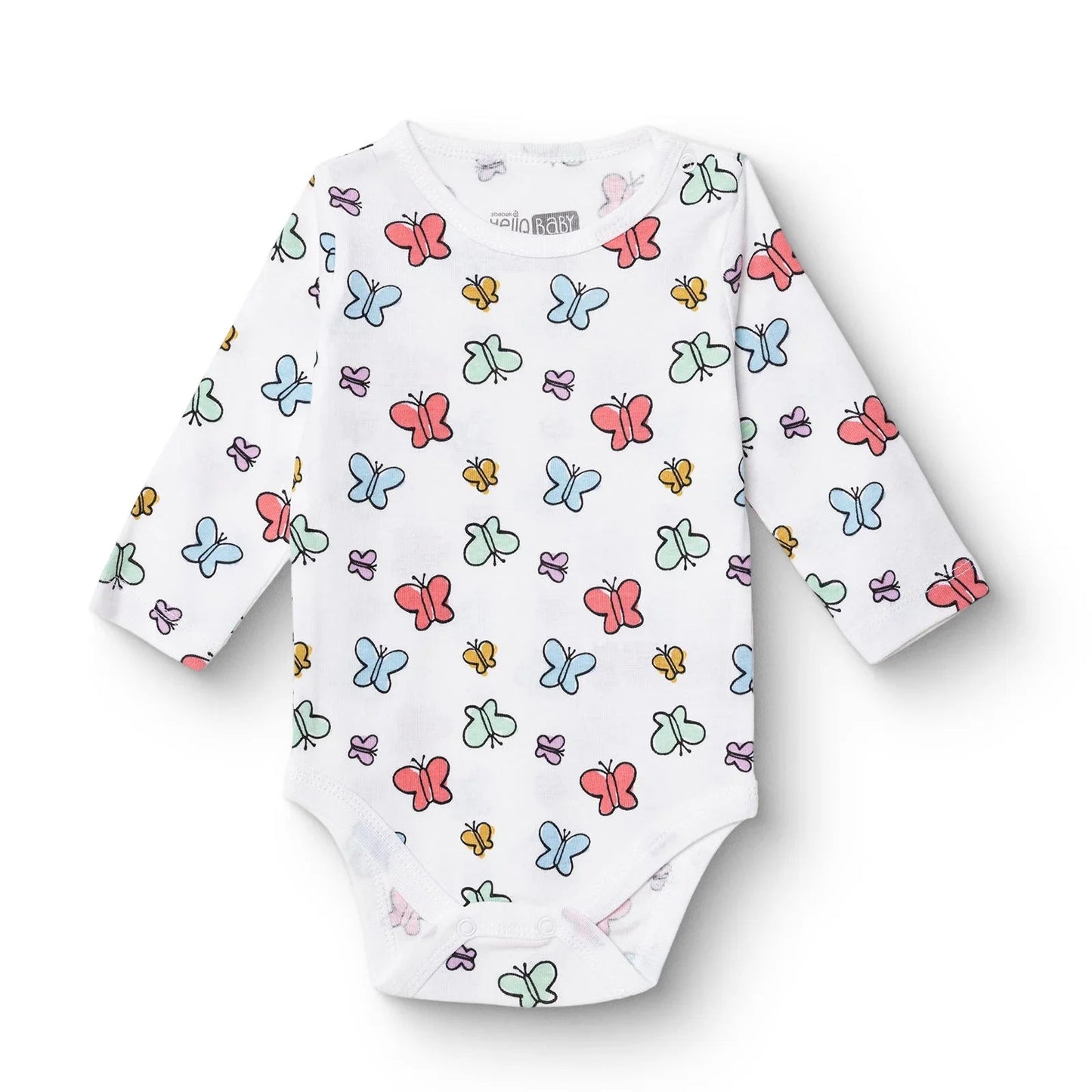 HelloBaby Long Sleeve Body - Ecru - mezetto ebebek ebebek