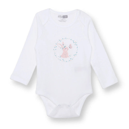 HelloBaby Long Sleeve Body - Ecru - mezetto ebebek ebebek