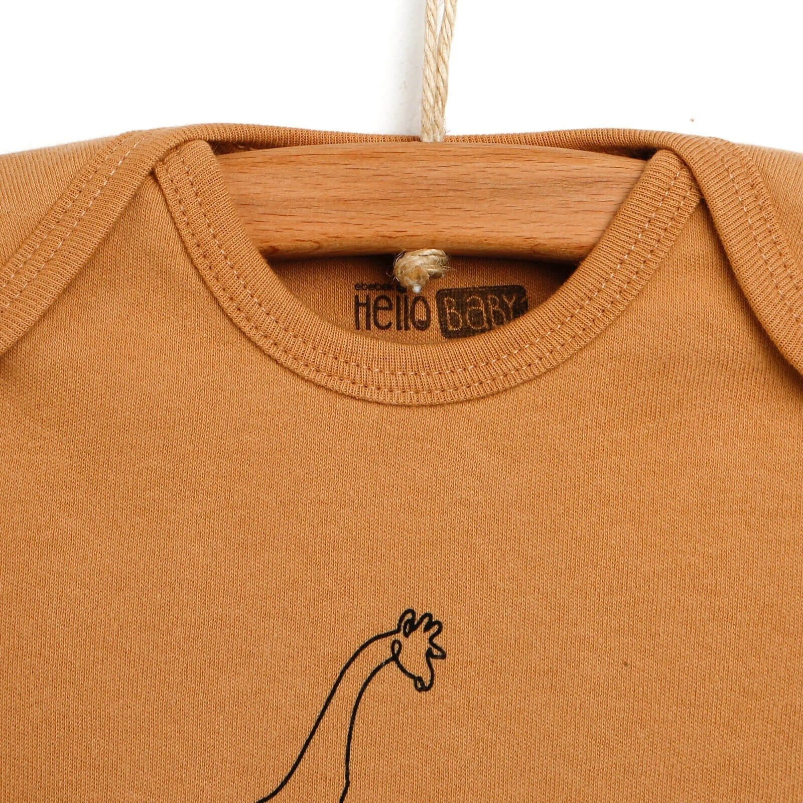 HelloBaby Long Sleeve Bodysuit - Nude - mezetto ebebek ebebek