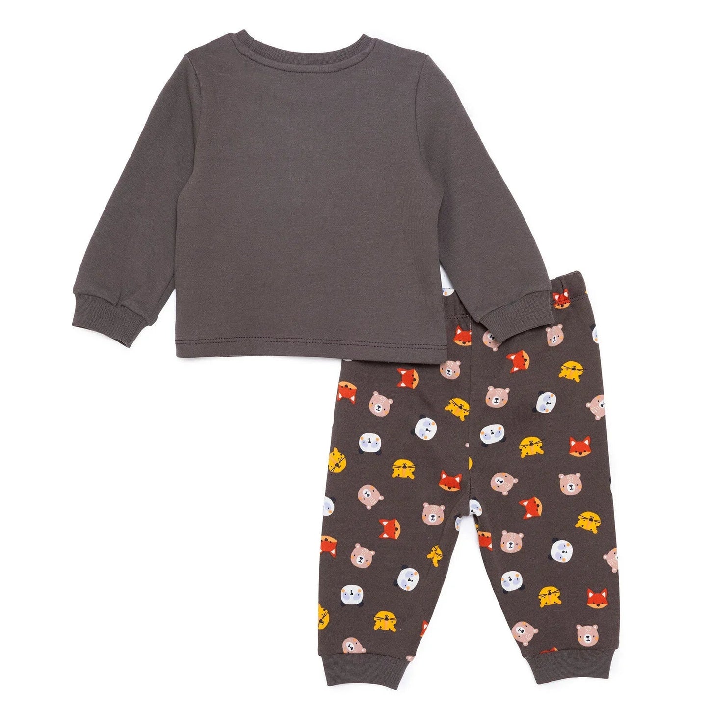 HelloBaby Long Sleeve Pyjamas - Khaki - mezetto ebebek ebebek