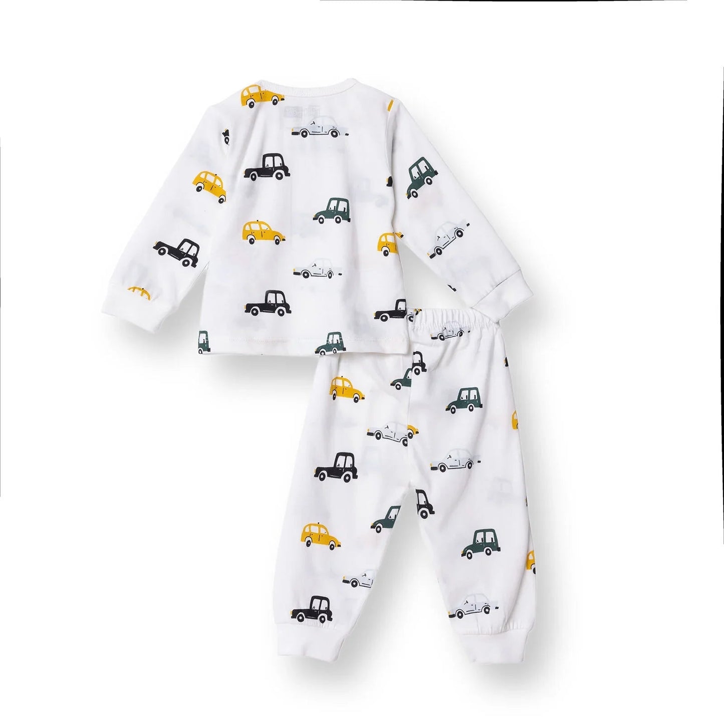 HelloBaby Long Sleeve Pyjamas Set - Ecru - mezetto ebebek ebebek