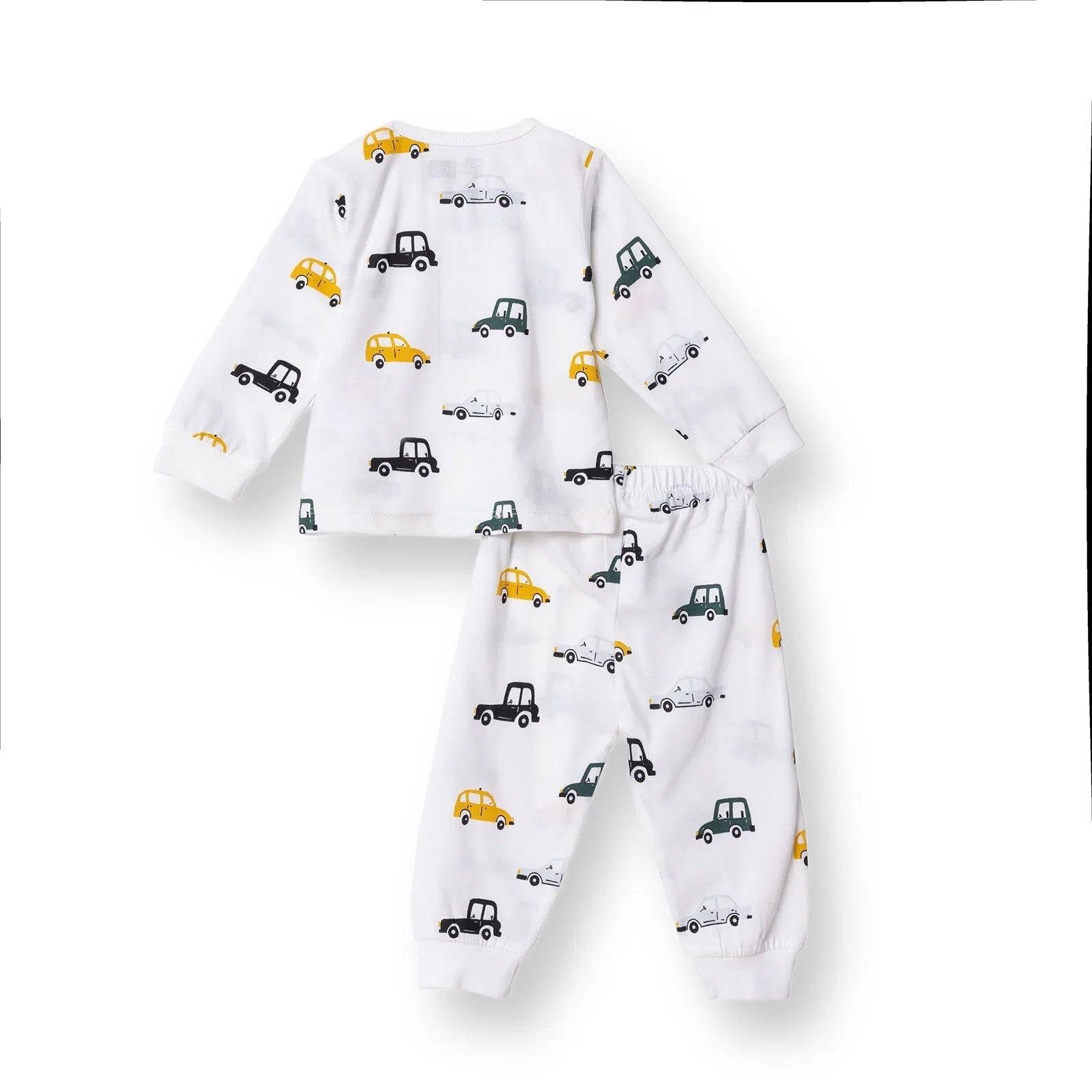 HelloBaby Long Sleeve Pyjamas Set - Ecru - mezetto ebebek ebebek