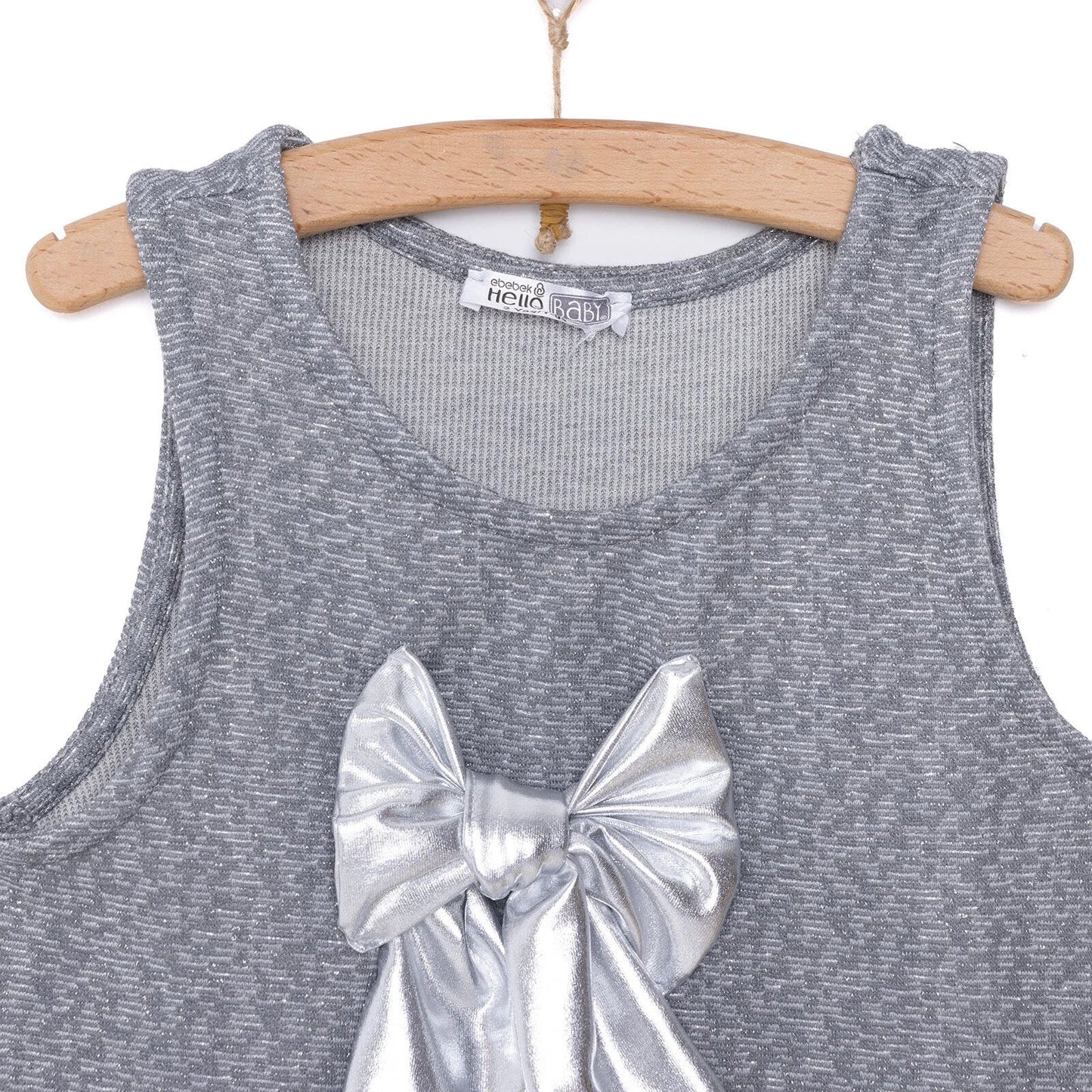 HelloBaby Metallic Girl Skirtall - Silver - mezetto ebebek ebebek