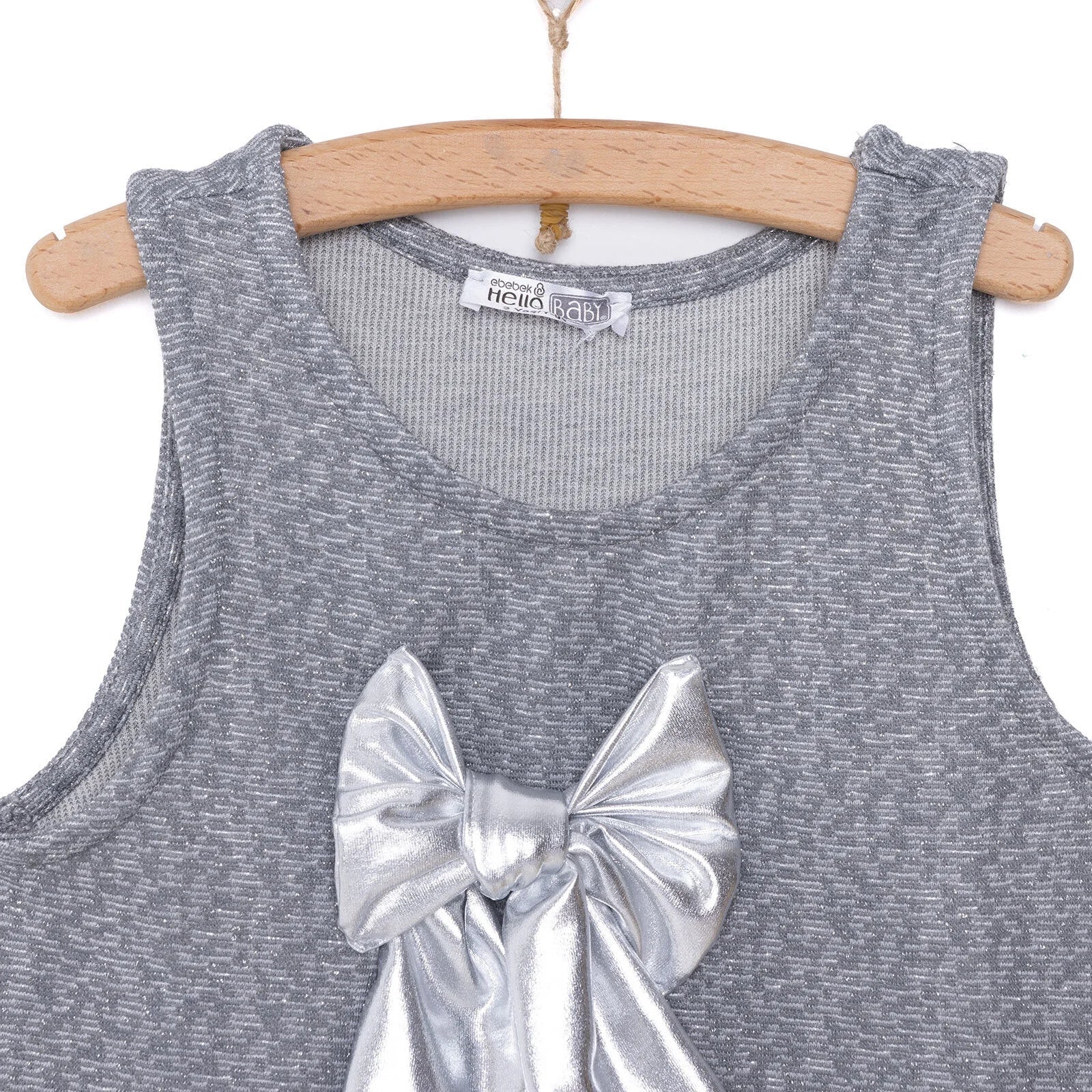 HelloBaby Metallic Girl Skirtall - Silver - mezetto ebebek ebebek