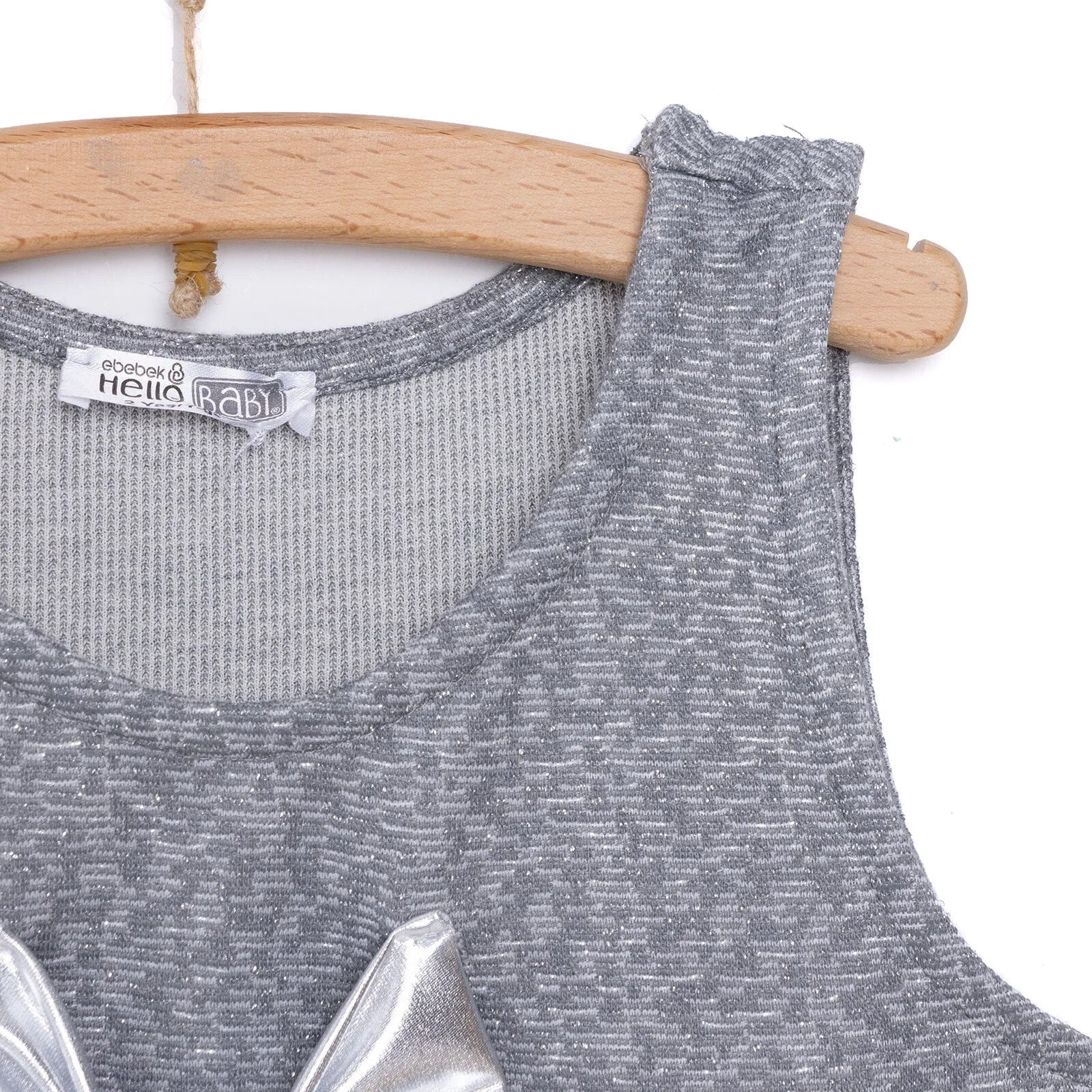 HelloBaby Metallic Girl Skirtall - Silver - mezetto ebebek ebebek