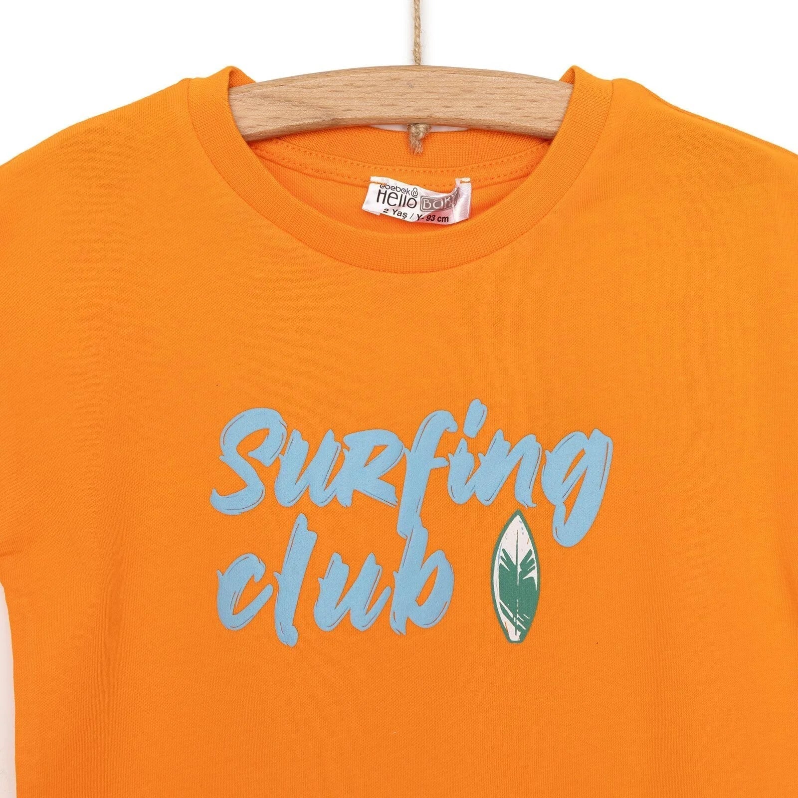 HelloBaby Motto Boy T-shirt & Short - Orange - mezetto ebebek ebebek