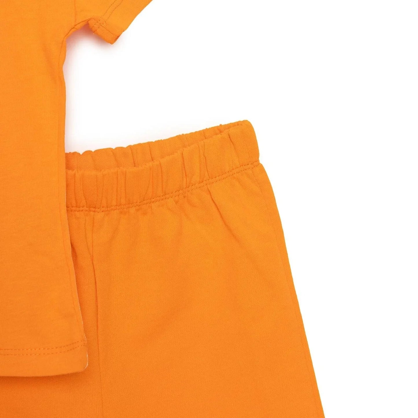 HelloBaby Motto Boy T-shirt & Short - Orange - mezetto ebebek ebebek