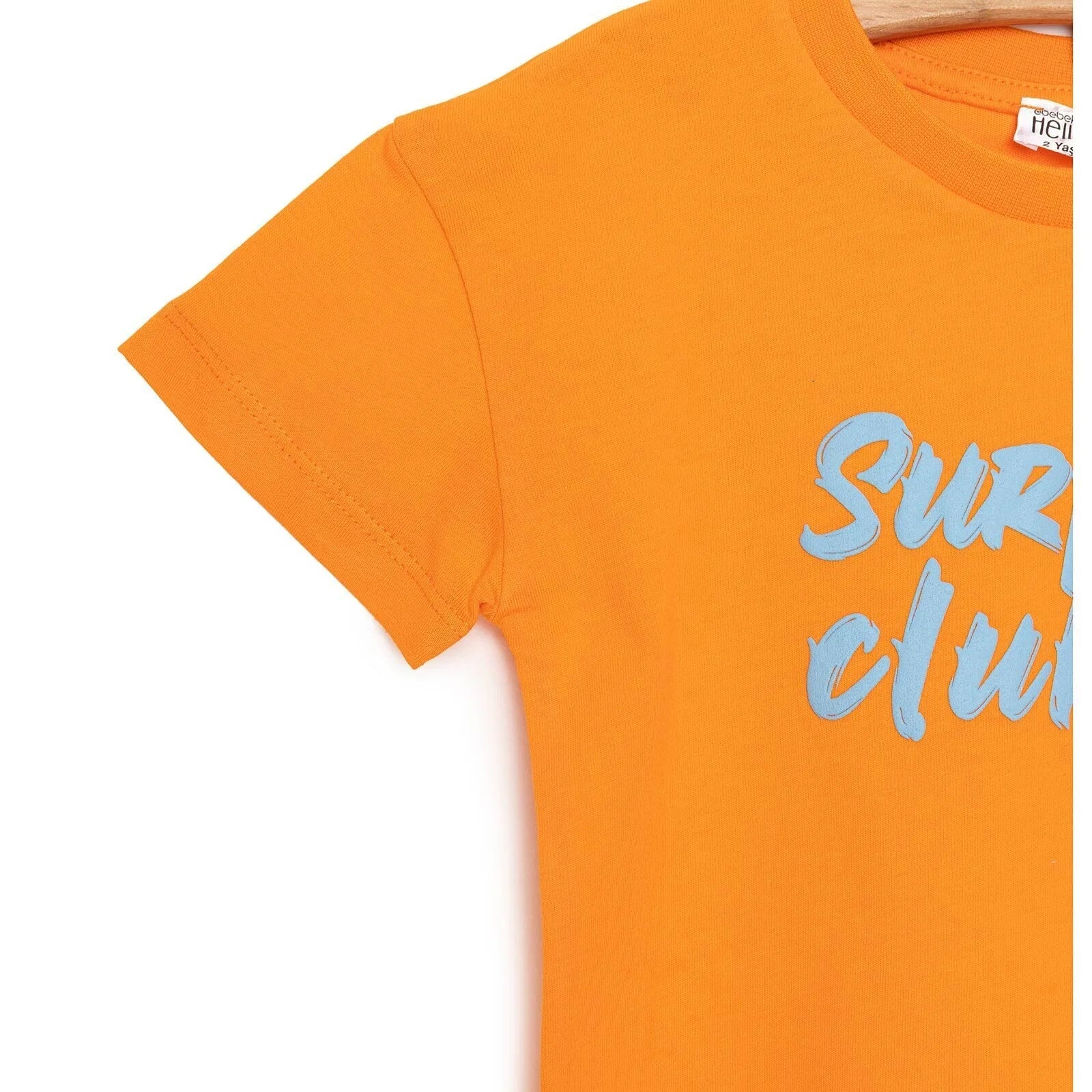 HelloBaby Motto Boy T-shirt & Short - Orange - mezetto ebebek ebebek