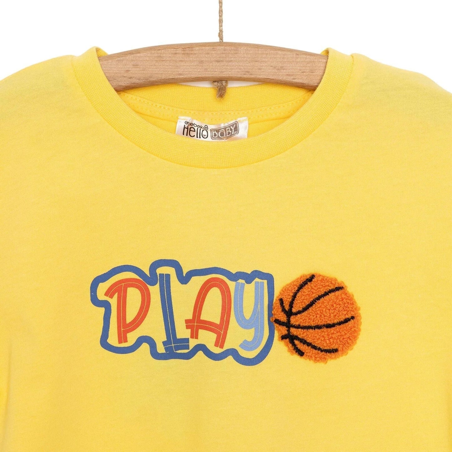 HelloBaby Motto Boy T-shirt & Short - Yellow - mezetto ebebek ebebek