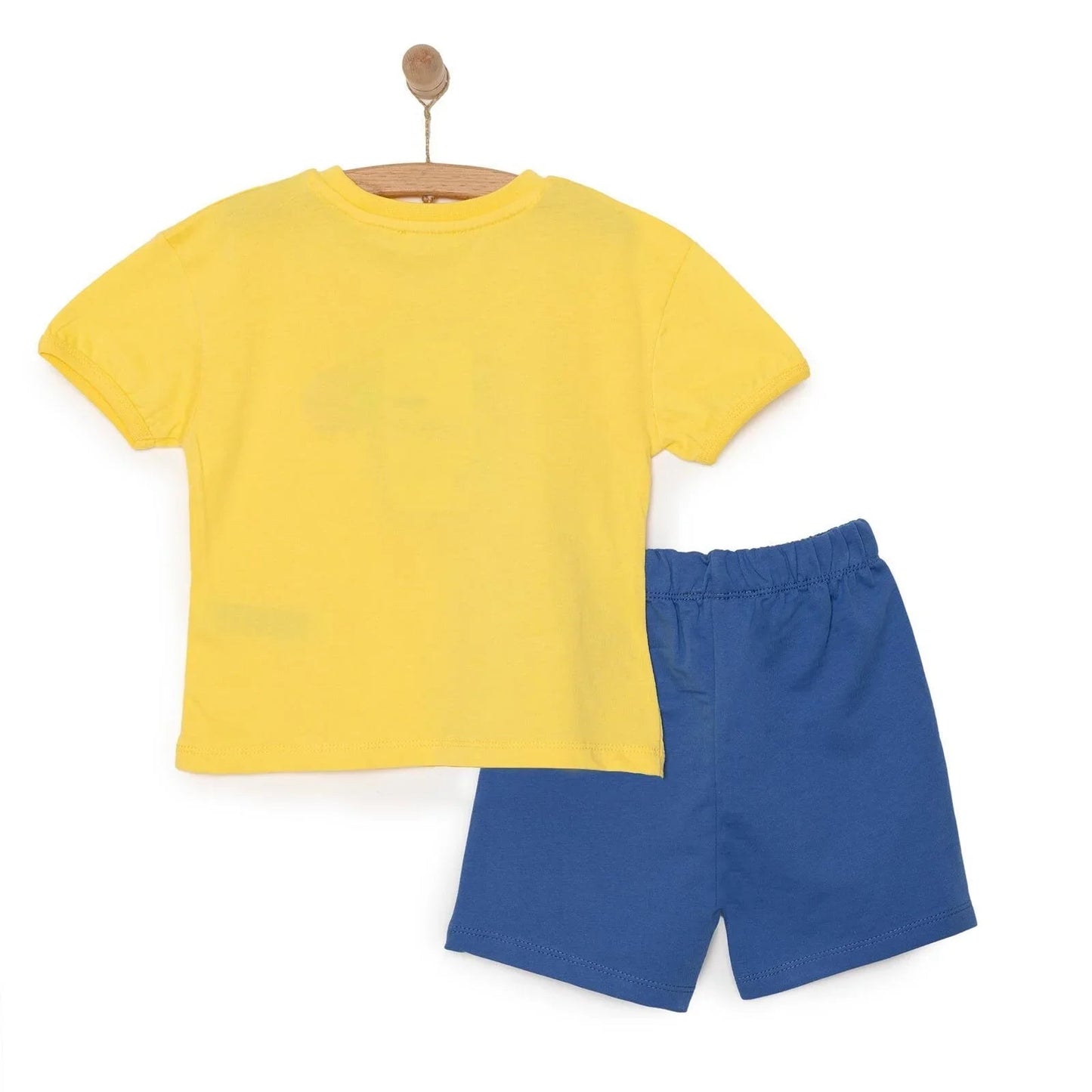 HelloBaby Motto Boy T-shirt & Short - Yellow - mezetto ebebek ebebek
