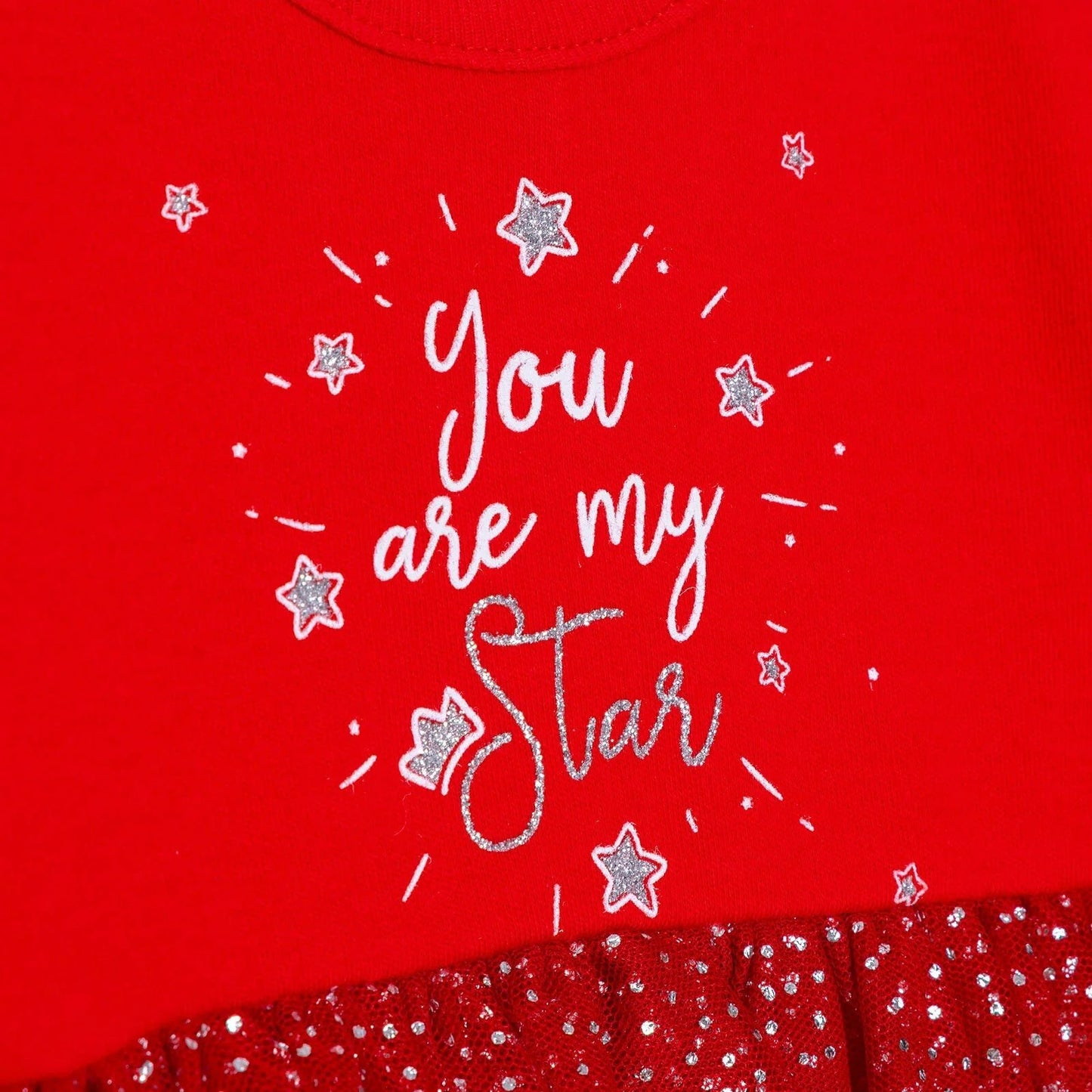 HelloBaby My First Christmas Newborn Girl Dress - Body - Red - mezetto ebebek ebebek