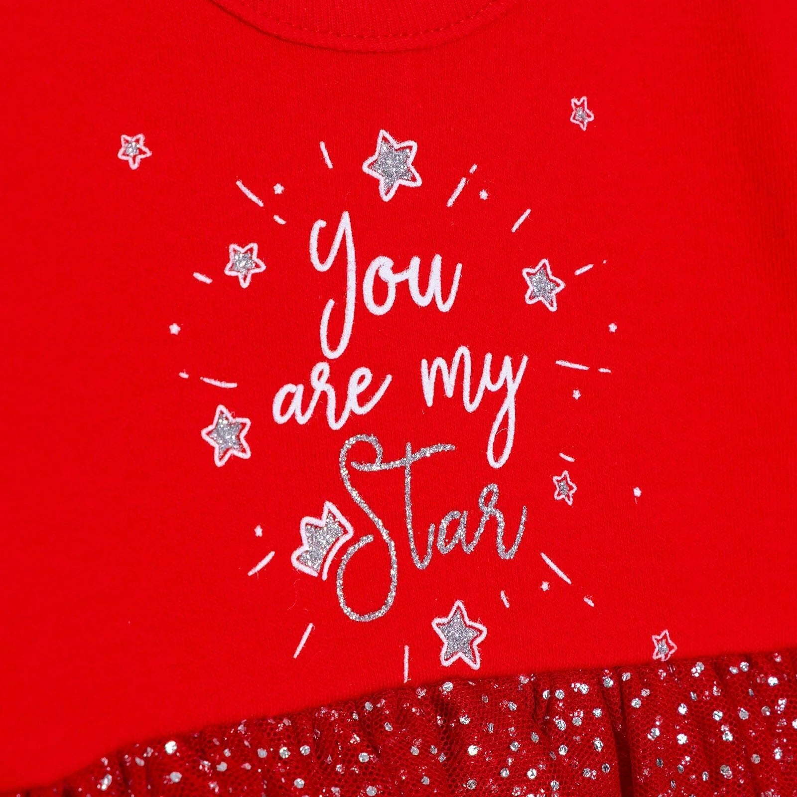 HelloBaby My First Christmas Newborn Girl Dress - Body - Red - mezetto ebebek ebebek