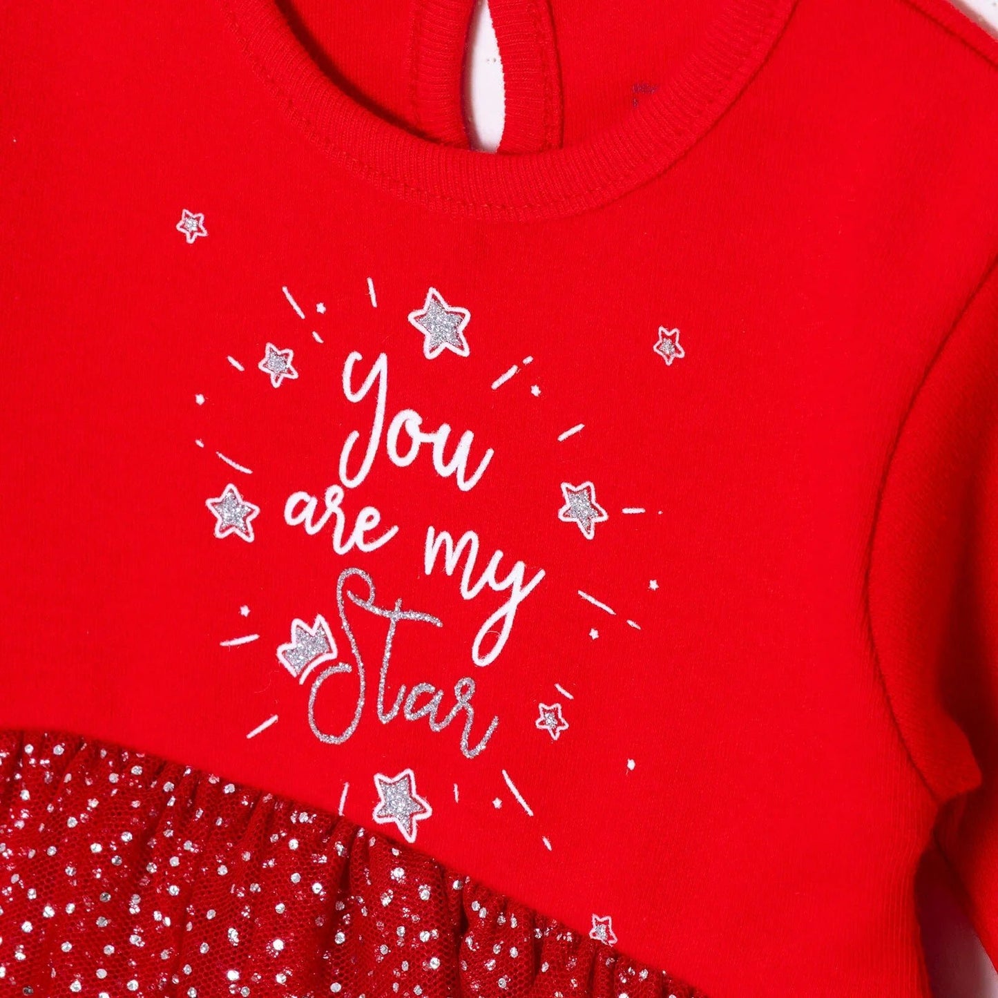 HelloBaby My First Christmas Newborn Girl Dress - Body - Red - mezetto ebebek ebebek