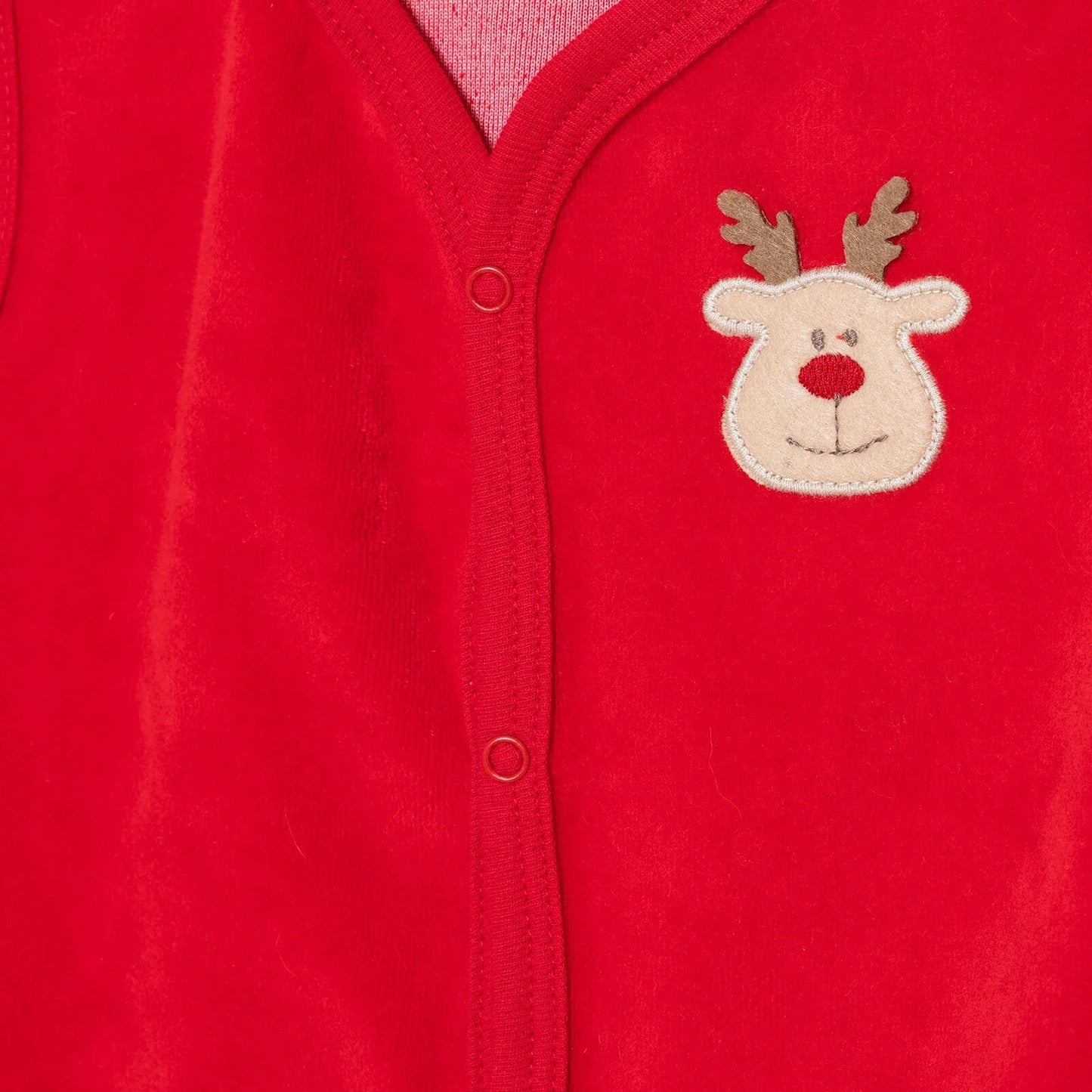 HelloBaby My First Christmas Unisex Newborn Vest - Red - mezetto ebebek ebebek