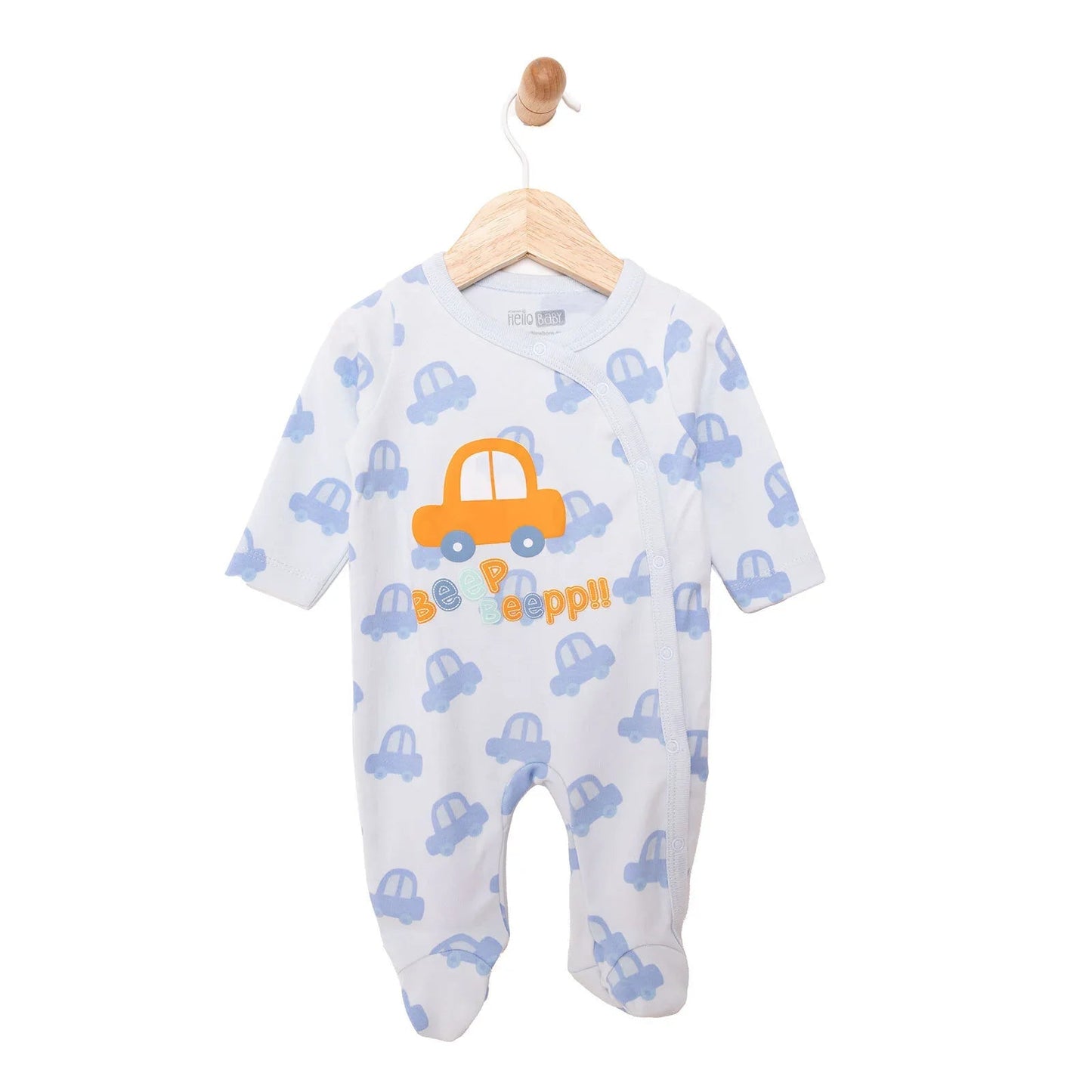 HelloBaby Newborn Baby Boy Footed Bottom - Blue - mezetto ebebek ebebek