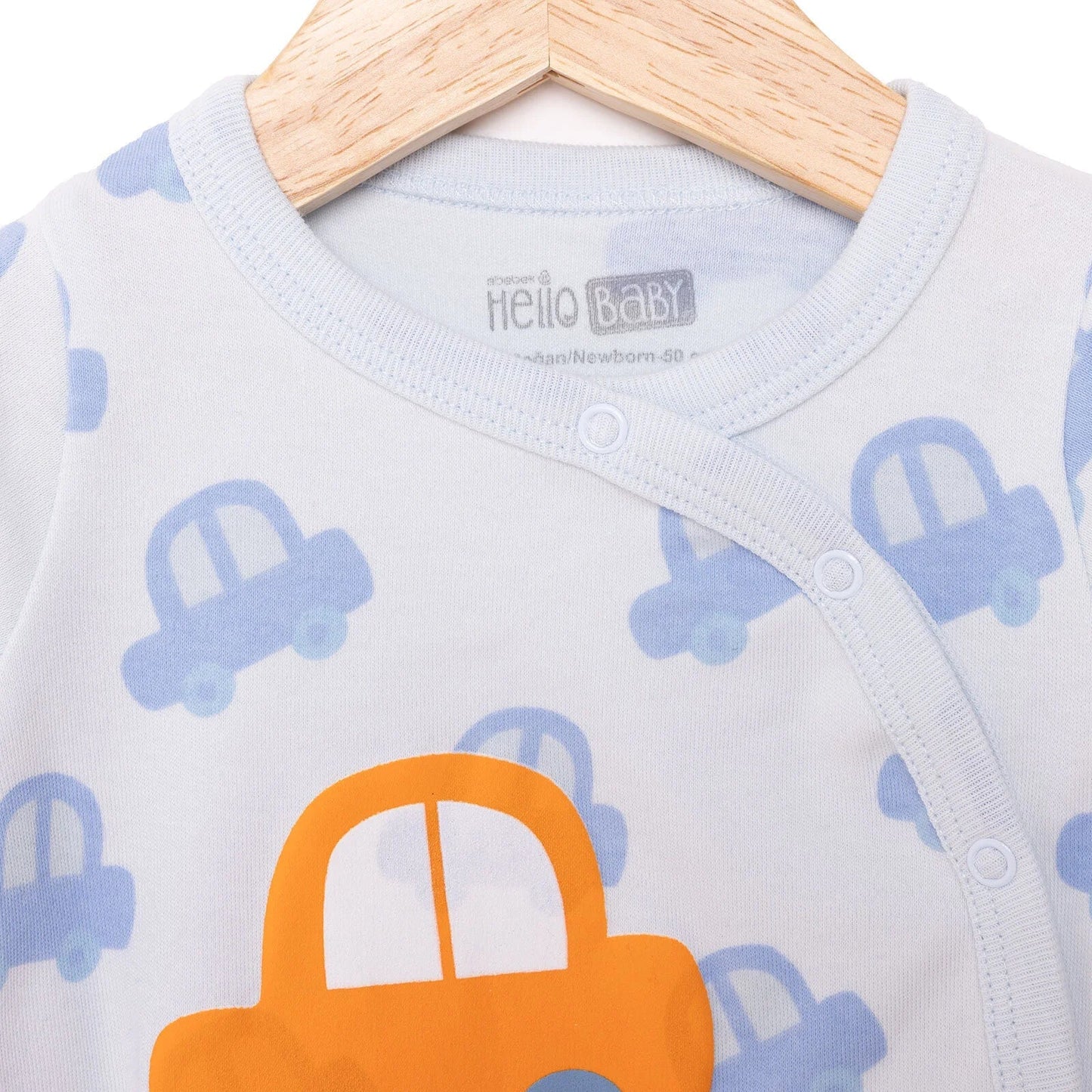 HelloBaby Newborn Baby Boy Footed Bottom - Blue - mezetto ebebek ebebek