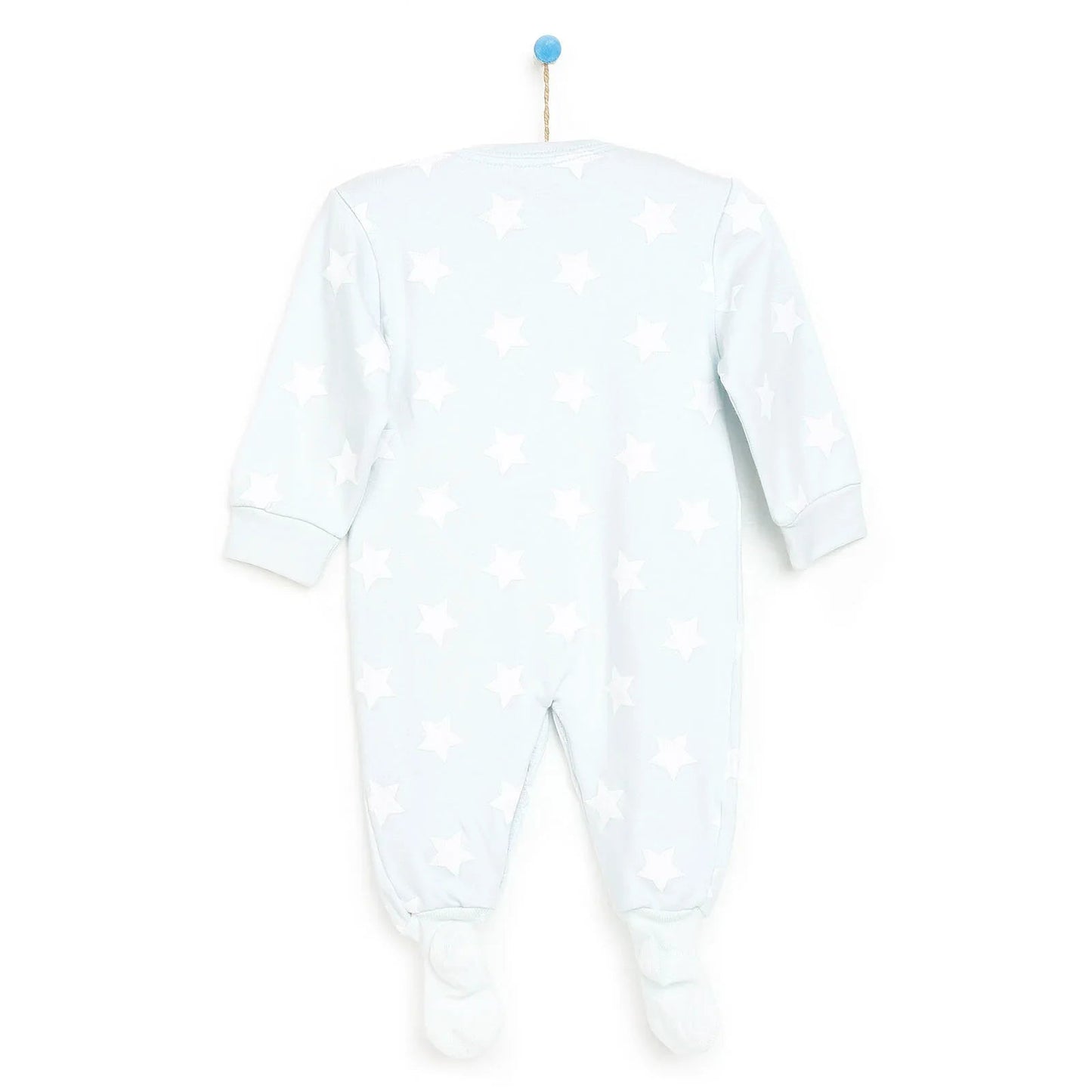 HelloBaby Newborn Baby Boy Footed Jumpsuit - Blue - mezetto ebebek ebebek