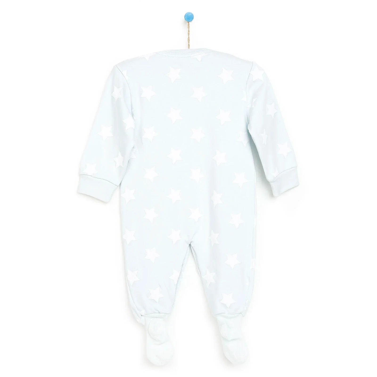 HelloBaby Newborn Baby Boy Footed Jumpsuit - Blue - mezetto ebebek ebebek