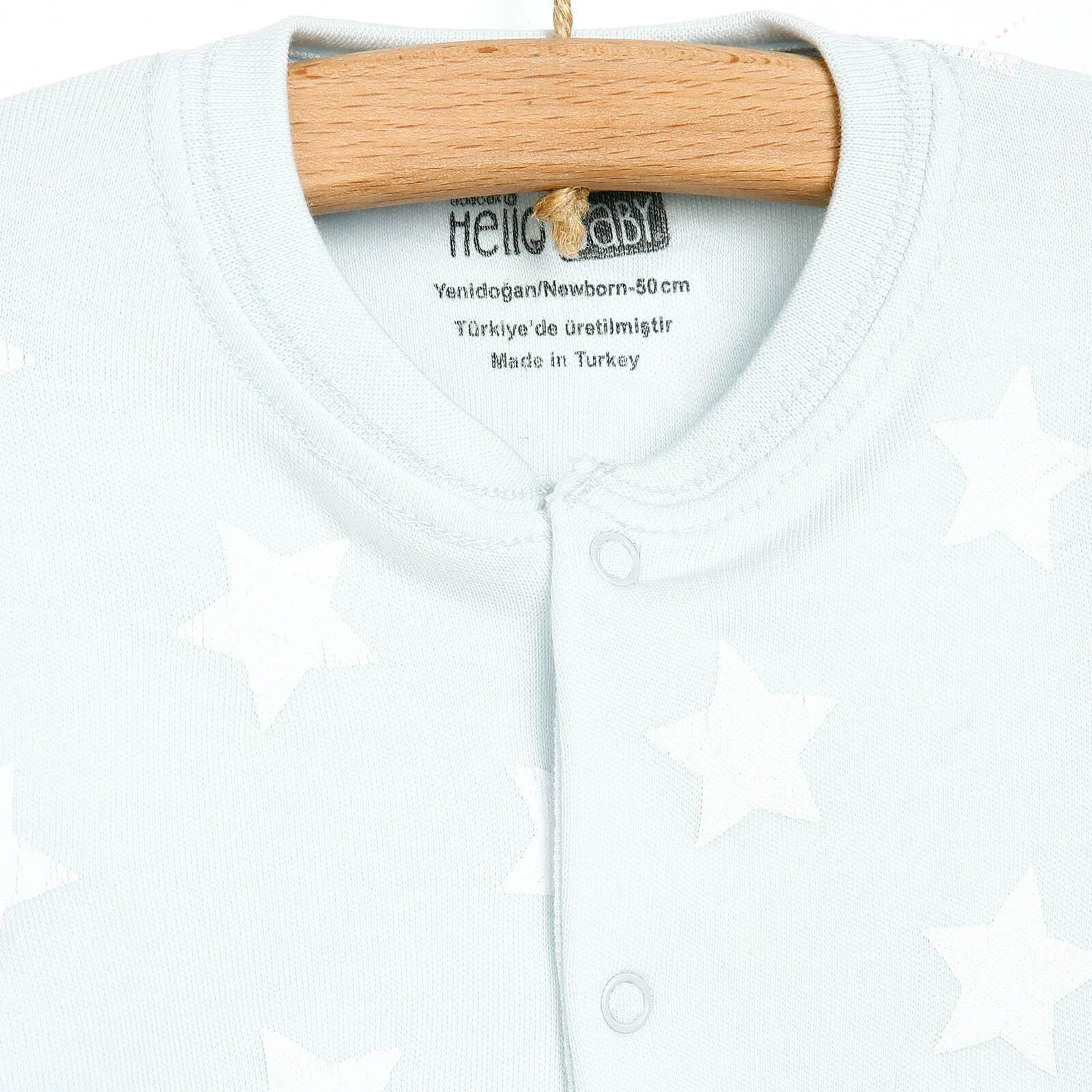 HelloBaby Newborn Baby Boy Footed Jumpsuit - Blue - mezetto ebebek ebebek