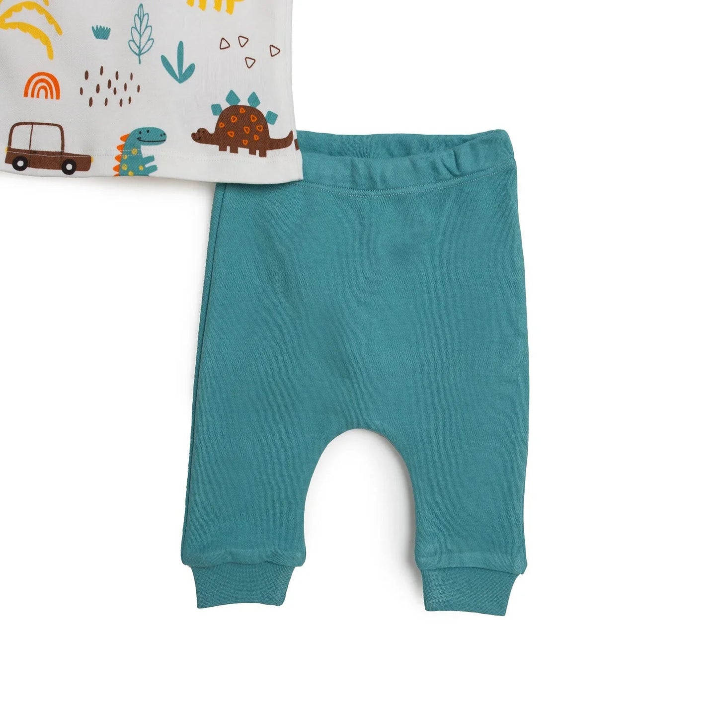 HelloBaby Newborn Baby Boy T-shirt - Footless Bottom - Green - mezetto ebebek ebebek