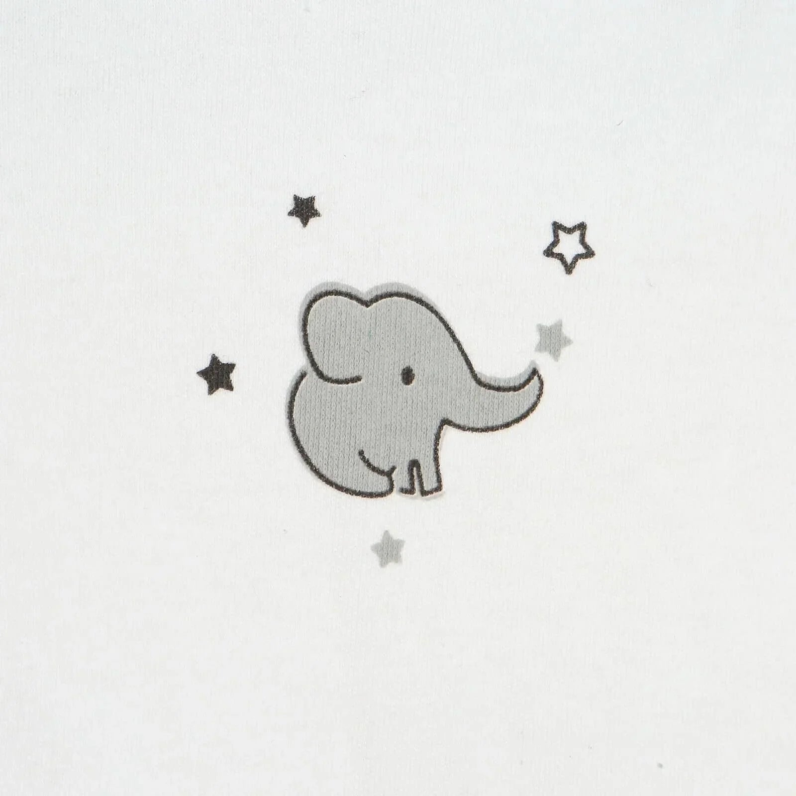 HelloBaby Newborn Baby Cute Elephant Romper Baby and Hat Set 3 pcs - Ecru - mezetto ebebek ebebek