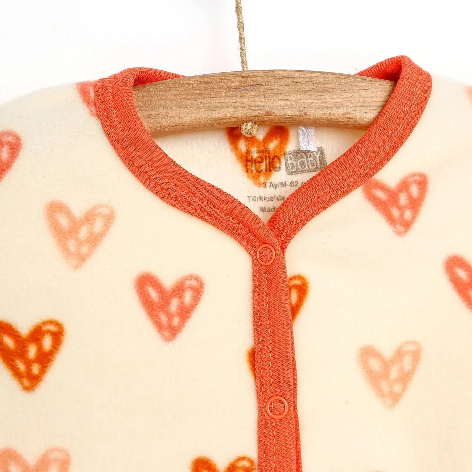 HelloBaby Newborn Baby Girl Fleece Cardigan - mezetto ebebek ebebek