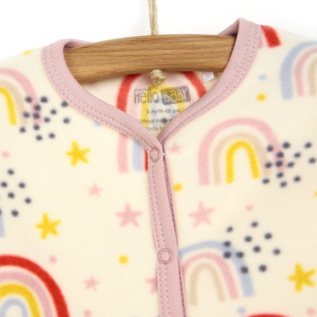HelloBaby Newborn Baby Girl Fleece Cardigan - mezetto ebebek ebebek