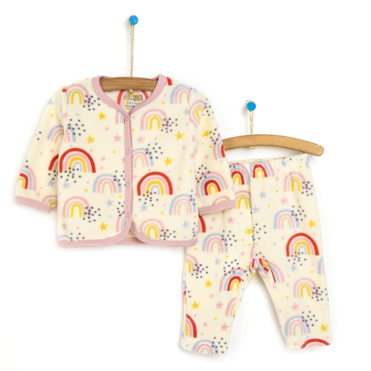 HelloBaby Newborn Baby Girl Fleece Cardigan - mezetto ebebek ebebek