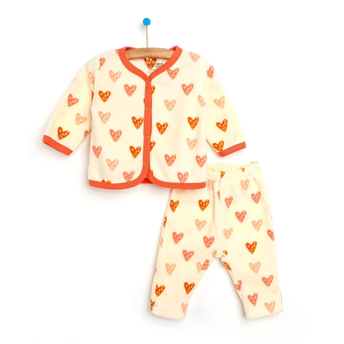 HelloBaby Newborn Baby Girl Fleece Cardigan - mezetto ebebek ebebek