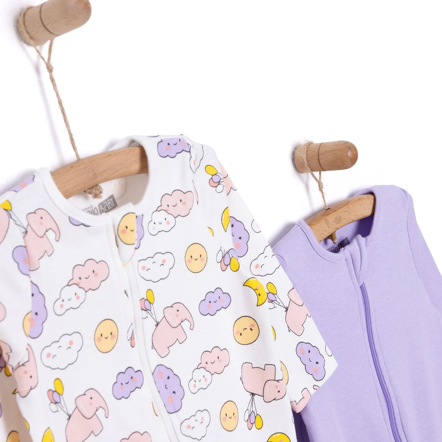 HelloBaby Newborn Baby Girl Footed Jumpsuit - Ecru - mezetto ebebek ebebek