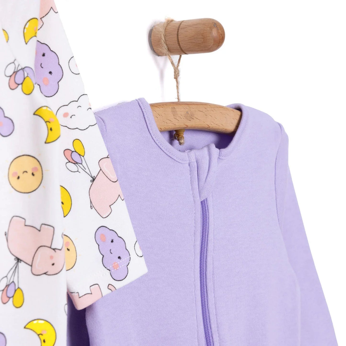 HelloBaby Newborn Baby Girl Footed Jumpsuit - Ecru - mezetto ebebek ebebek