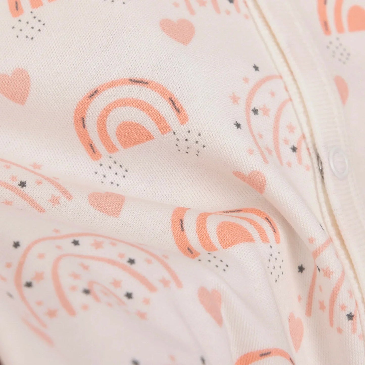 HelloBaby Newborn Baby Girl Rainbow Jumpsuit - Ecru - mezetto ebebek ebebek