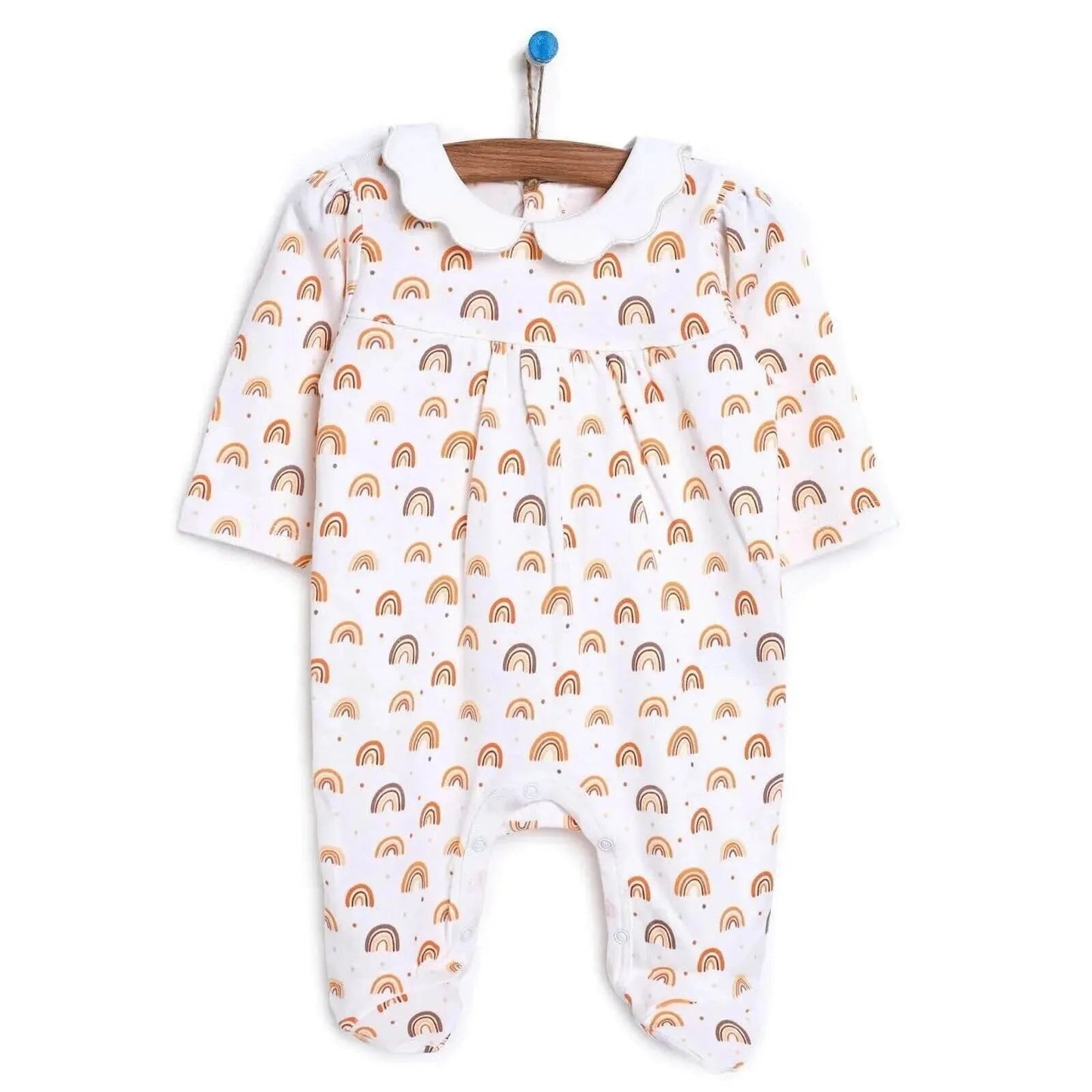 HelloBaby Newborn Baby Girl Romper - Ecru - mezetto ebebek ebebek