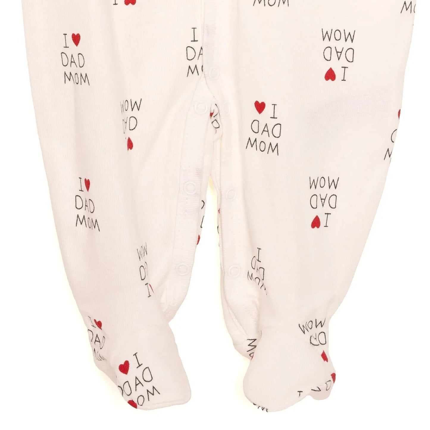 HelloBaby Newborn Baby Mom&Dad Jumpsuit - Ecru - mezetto ebebek ebebek