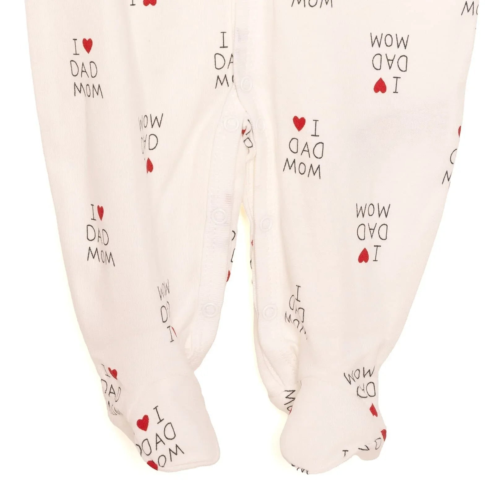 HelloBaby Newborn Baby Mom&Dad Jumpsuit - Ecru - mezetto ebebek ebebek