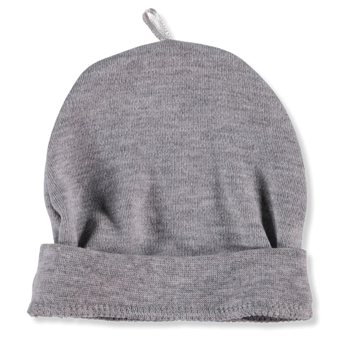 HelloBaby Newborn Basic Hat - Grey Melange - mezetto ebebek ebebek
